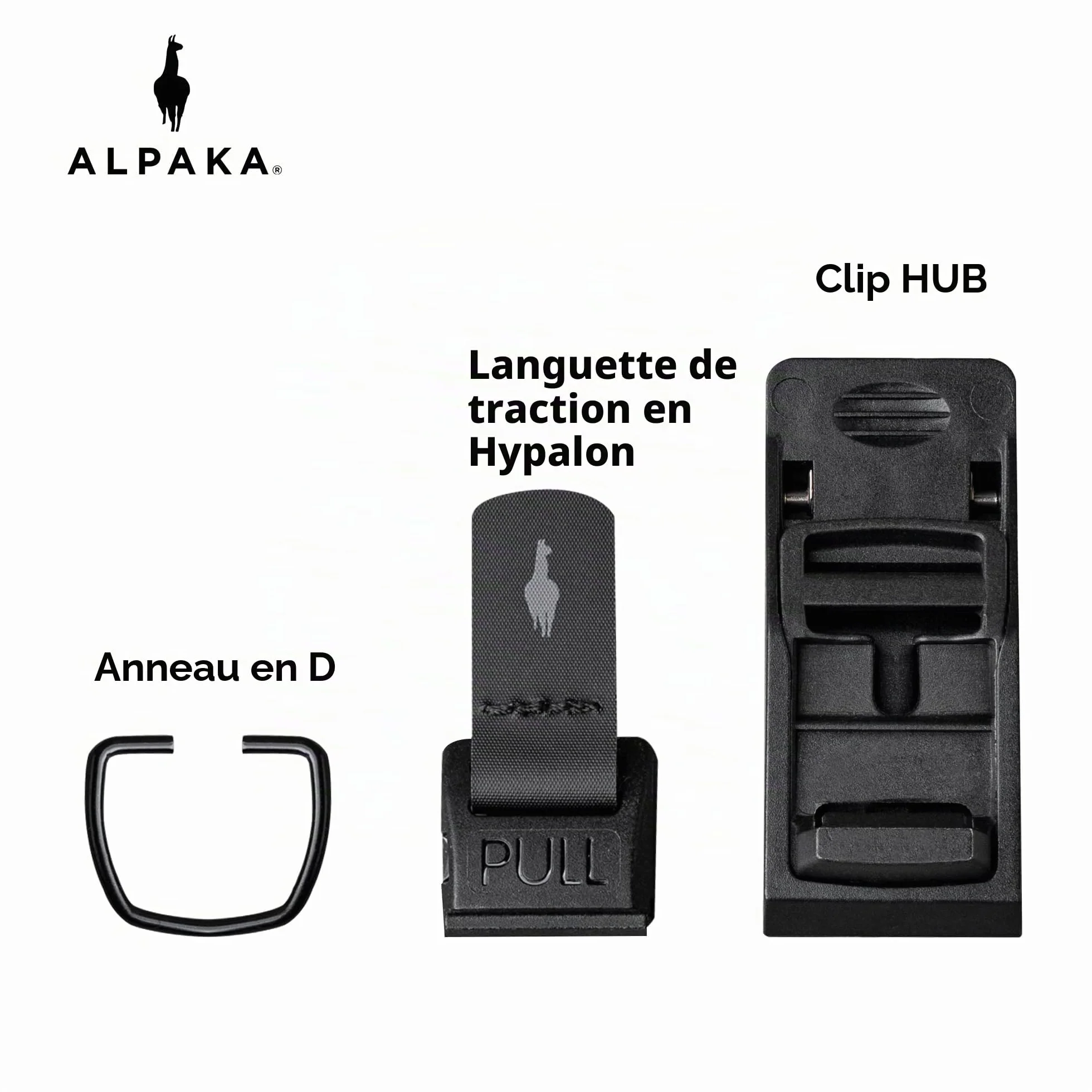 ALPAKA HUB Keychain Porte-clés Tactique Clip Ceinture Magnétique Amovible Rapide MOLLE Compatible Portefeuille Sling Sac à dos