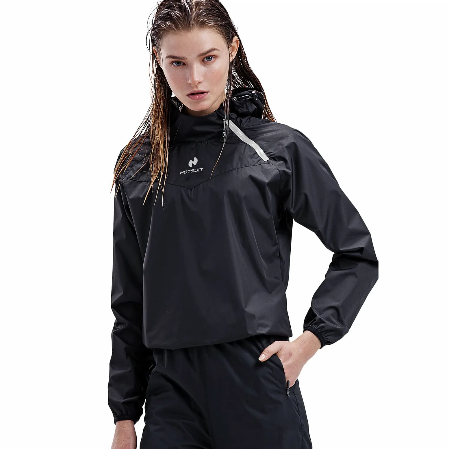 HOTSUIT Costume Sauna Femmes Pantalon Veste Amincissant Séance de Gym Sweat Suits Vêtements de Sudation Survêtement Sauna