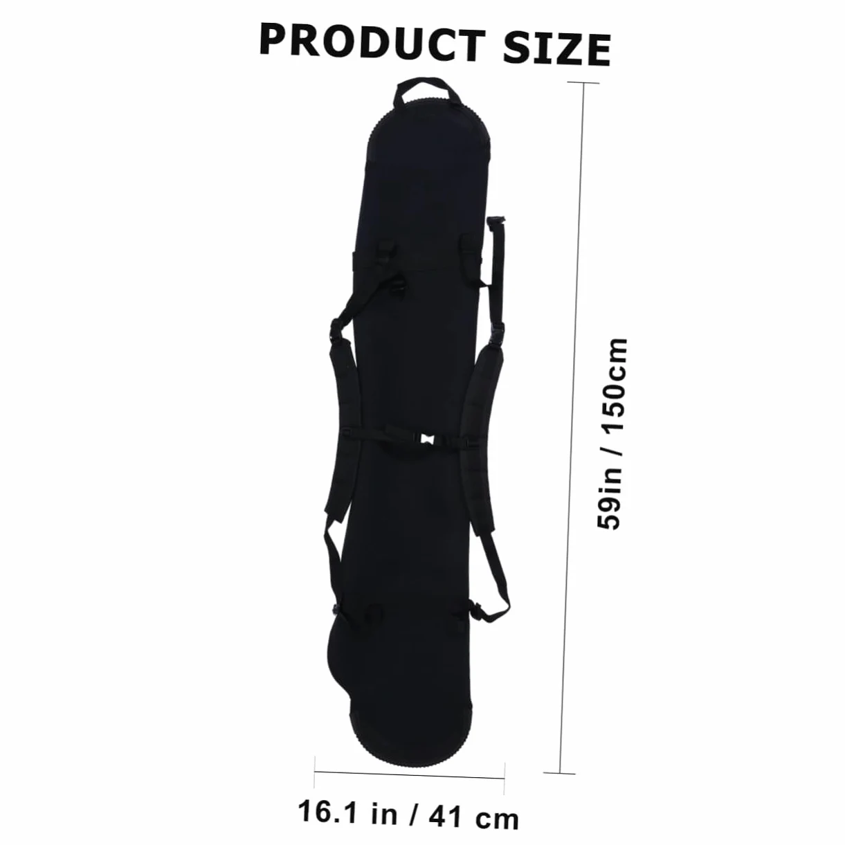 POPETPOP Housse de Snowboard Légère et Pratique en Matériau Résistant Protection pour Snowboard Noir Rangement Sécurisé pour Sports d'hiver et Voyages Paquet de Transport Multifonction