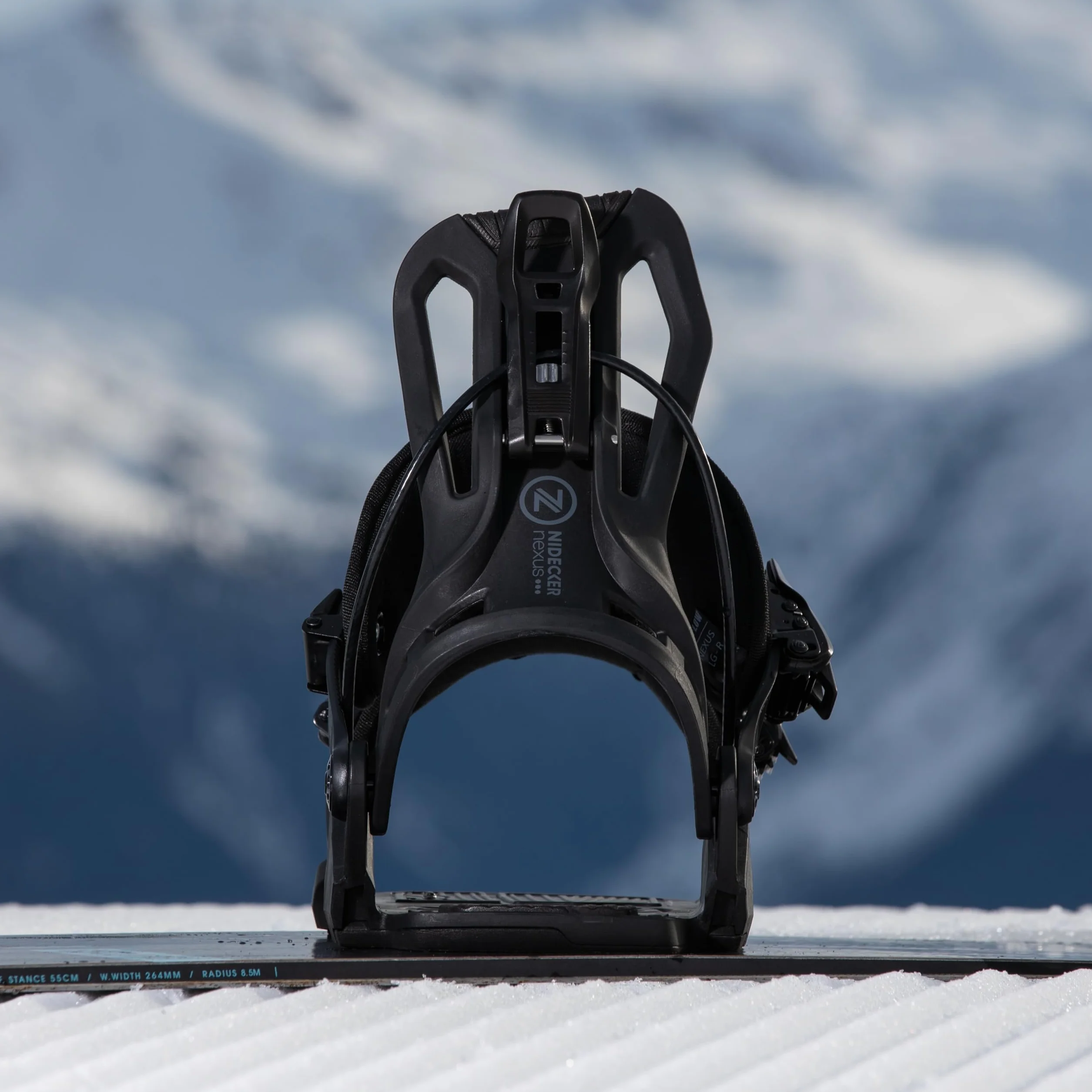 Fixations de Snowboard Nidecker Flow Nexus Flex All-Mountain Confortable avec Plaque de Base en Nylon rempli de Verre - XL - Black