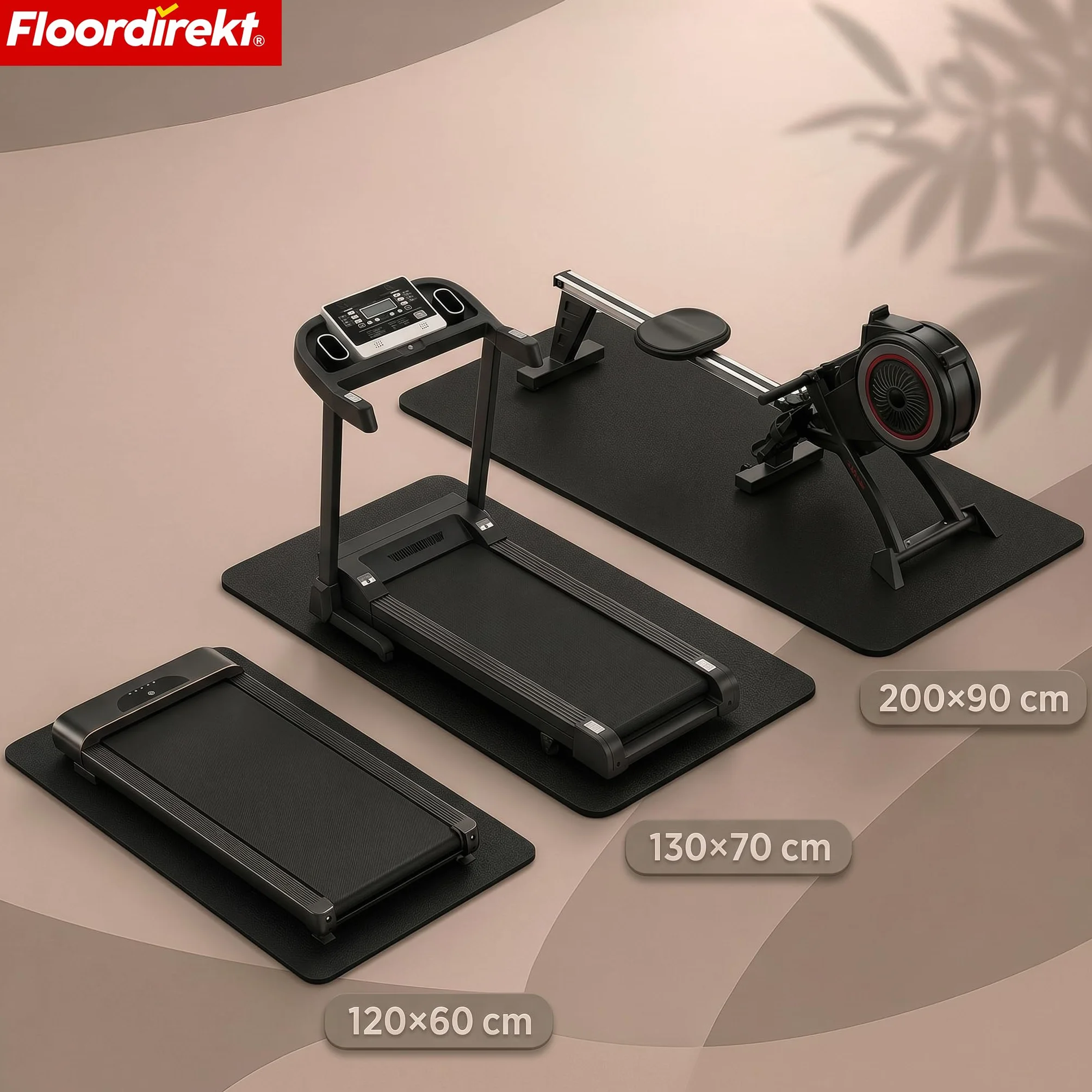 Tapis de protection de sol antidérapant Sparta Floordirekt pour tapis de course, vélo elliptique
