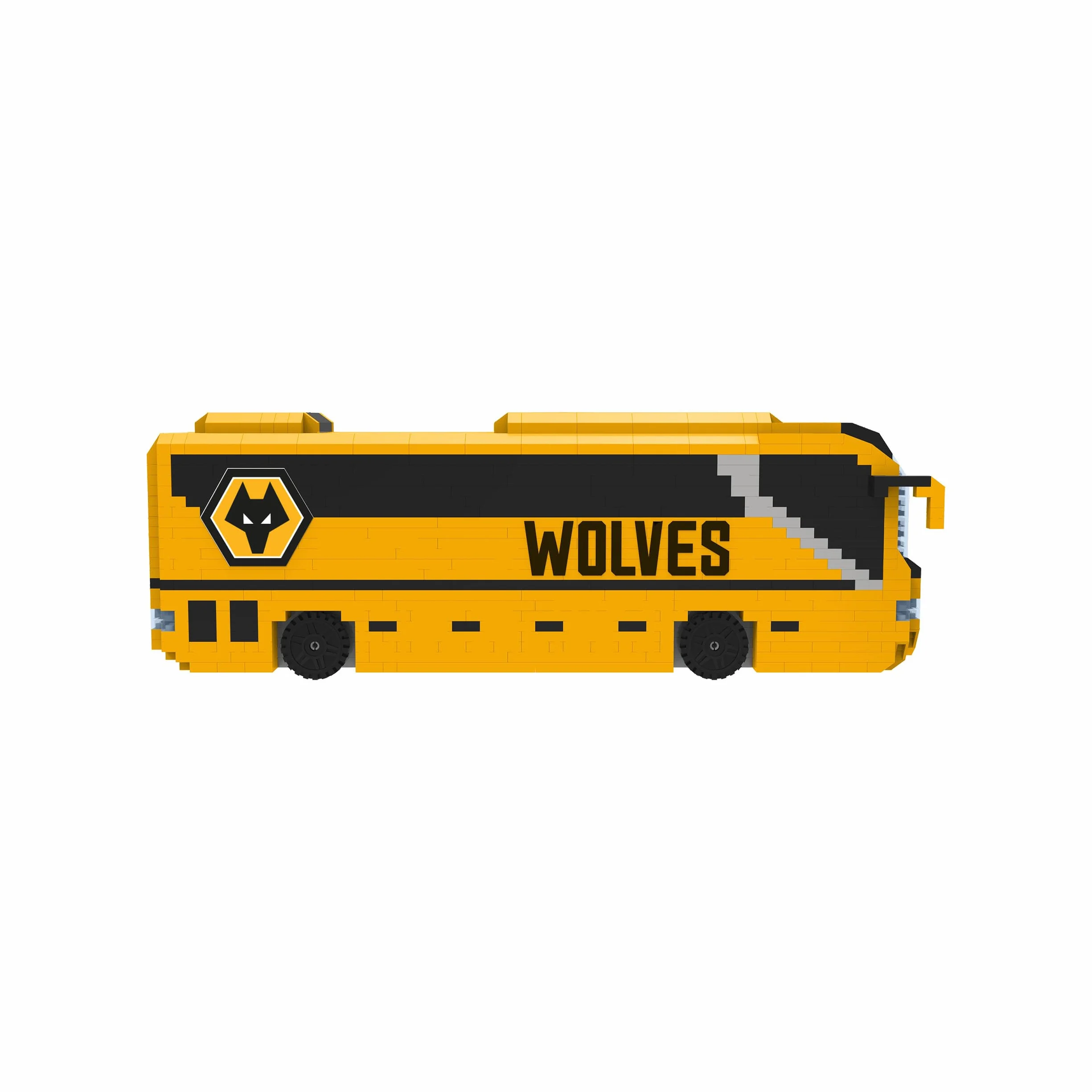 FOCO Licence officielle Wolverhampton Wanderers FC BRXLZ 3D Bricks Jouet de construction bus football