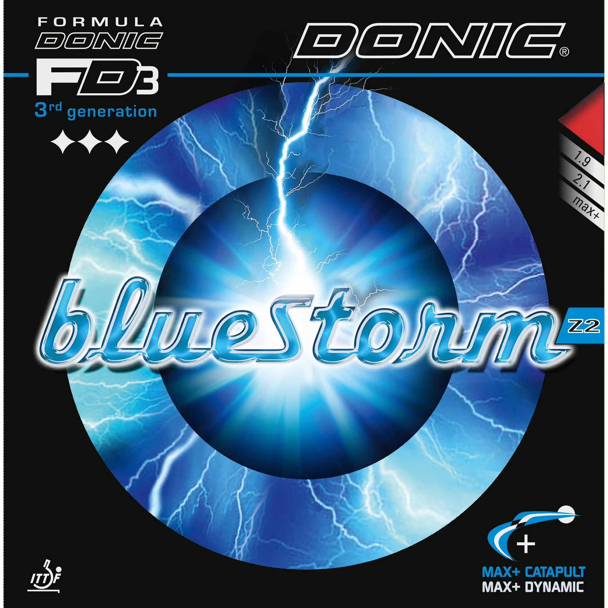 BlueStorm Z2 Donic Caoutchouc