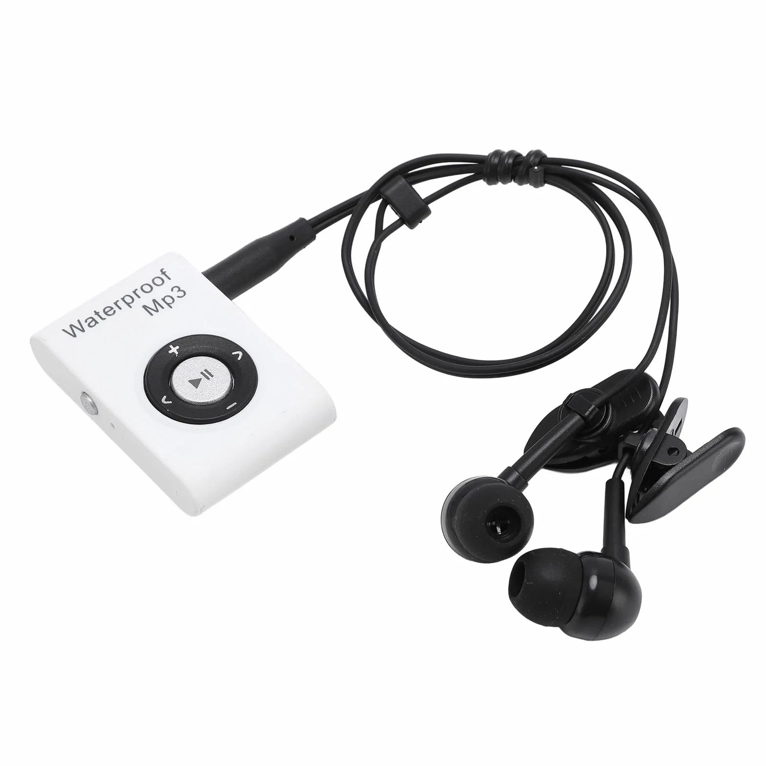 Lecteur Mp3 Imperméable IPX8, Lecteur de Musique avec Clip Arrière, intégré à 8 Go de Mémoire, Mp3 sous-Marin avec Casque pour Surf, Sports Natants, Course (White)