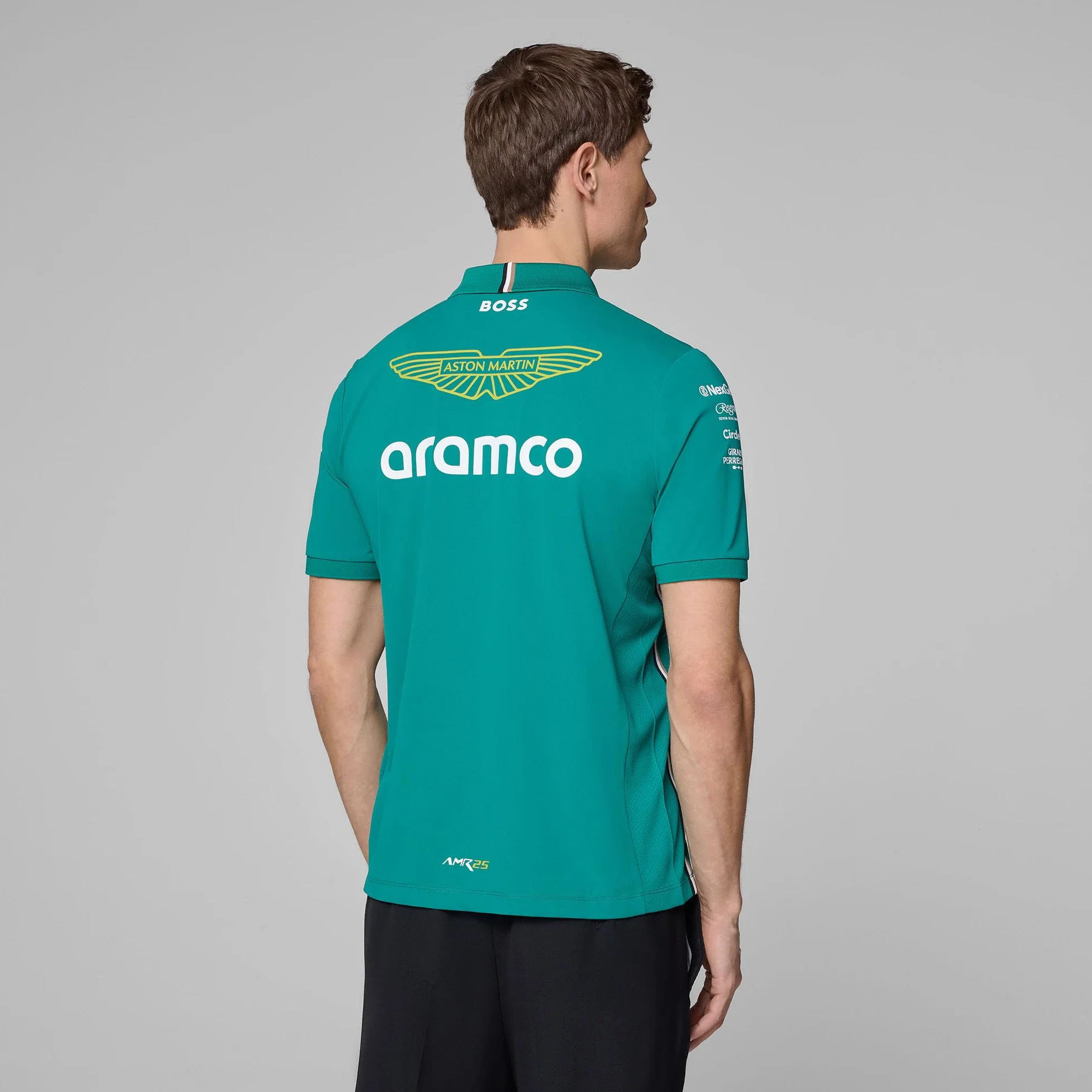 Aston Martin F1 2025 Homme Polo Équipe Vert