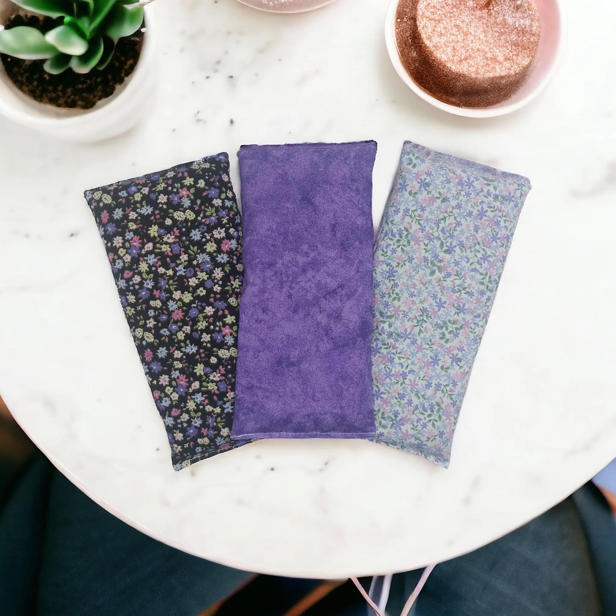 Coussins pour les yeux Pack 3 Lila's 2024 new - Graines de Lavande et de riz - Yoga, méditation, relaxation