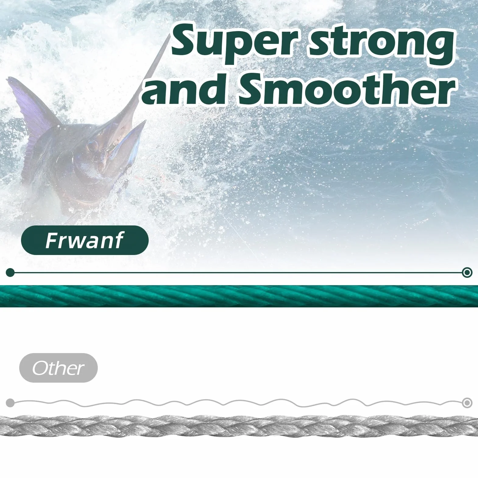 Ligne de pêche tressée UHMWPE 0.26mm 13.6kg 100m 8 brins zéro étirement faible mémoire noir