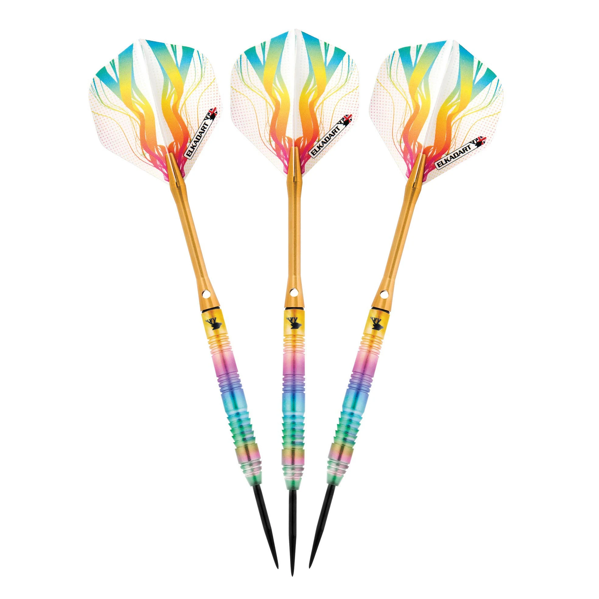 Elkadart Rainbow 90% tungstène Fléchettes à Pointe en Acier avec Stockage/étui de Transport, 25 grammes