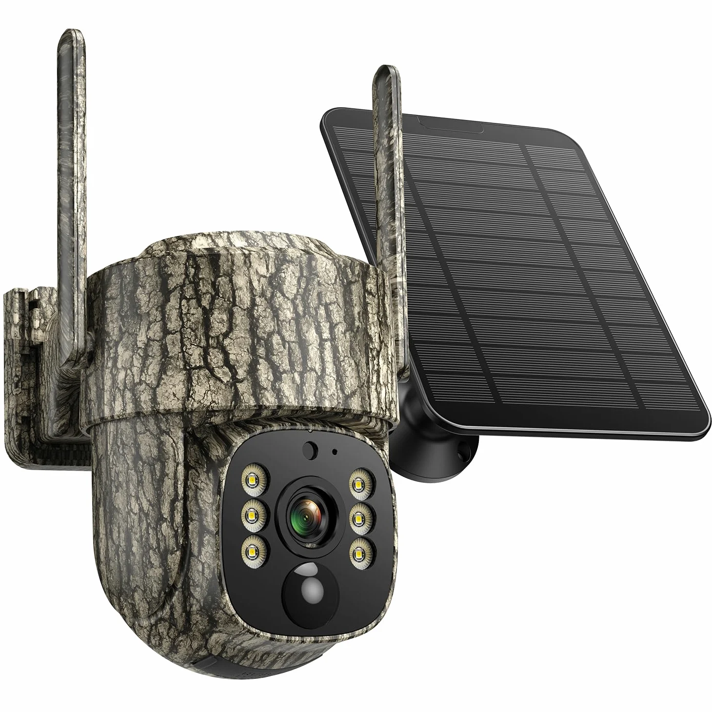 VOOPEAK Caméra de Chasse 4G LTE Solaire connectée, 2.5K, 355°/90°, IP66 | Avec vision nocturne, détecteur de mouvement PIR, vue en direct via l’application et accès à distance pour les passages de gi