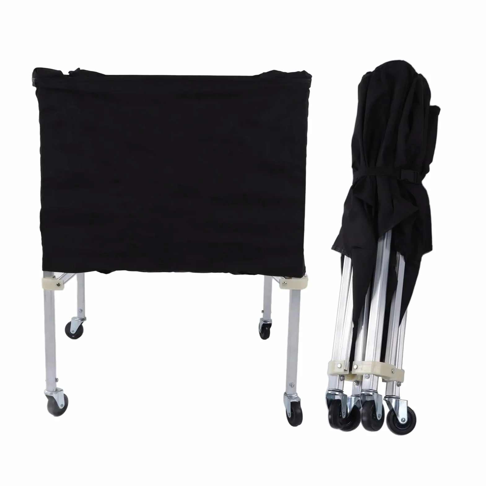 Chariot de rangement pliable et portable pour ballons de basket-ball, football, volley-ball