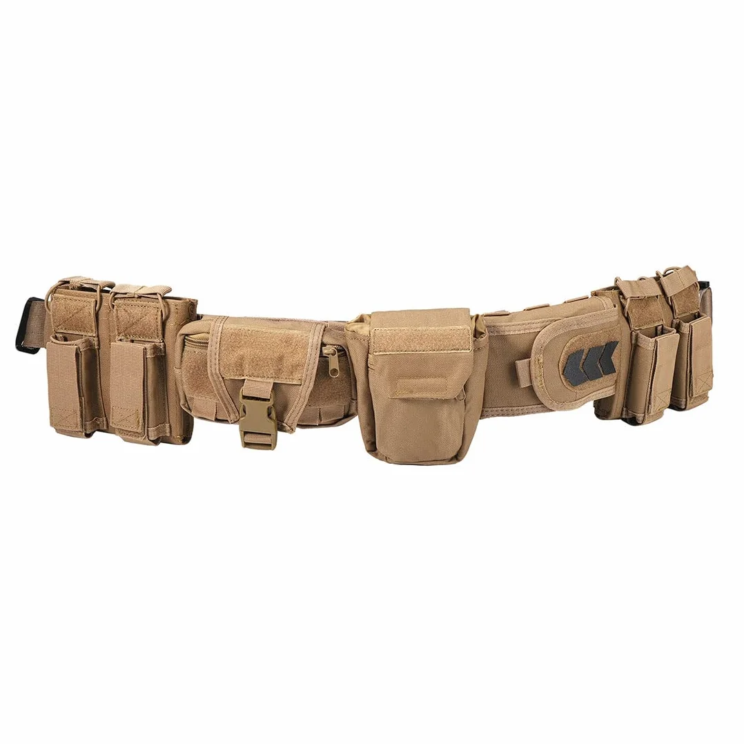 Ceinture tactique Molle 5 poches boucle dégagement rapide réglable combat militaire 96cm