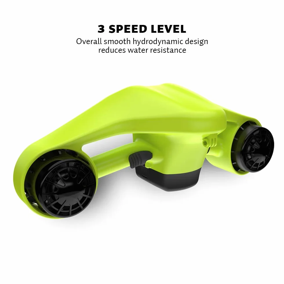 Asiwo Scooter sous-marin avec support pour caméra d'action, deux moteurs étanche