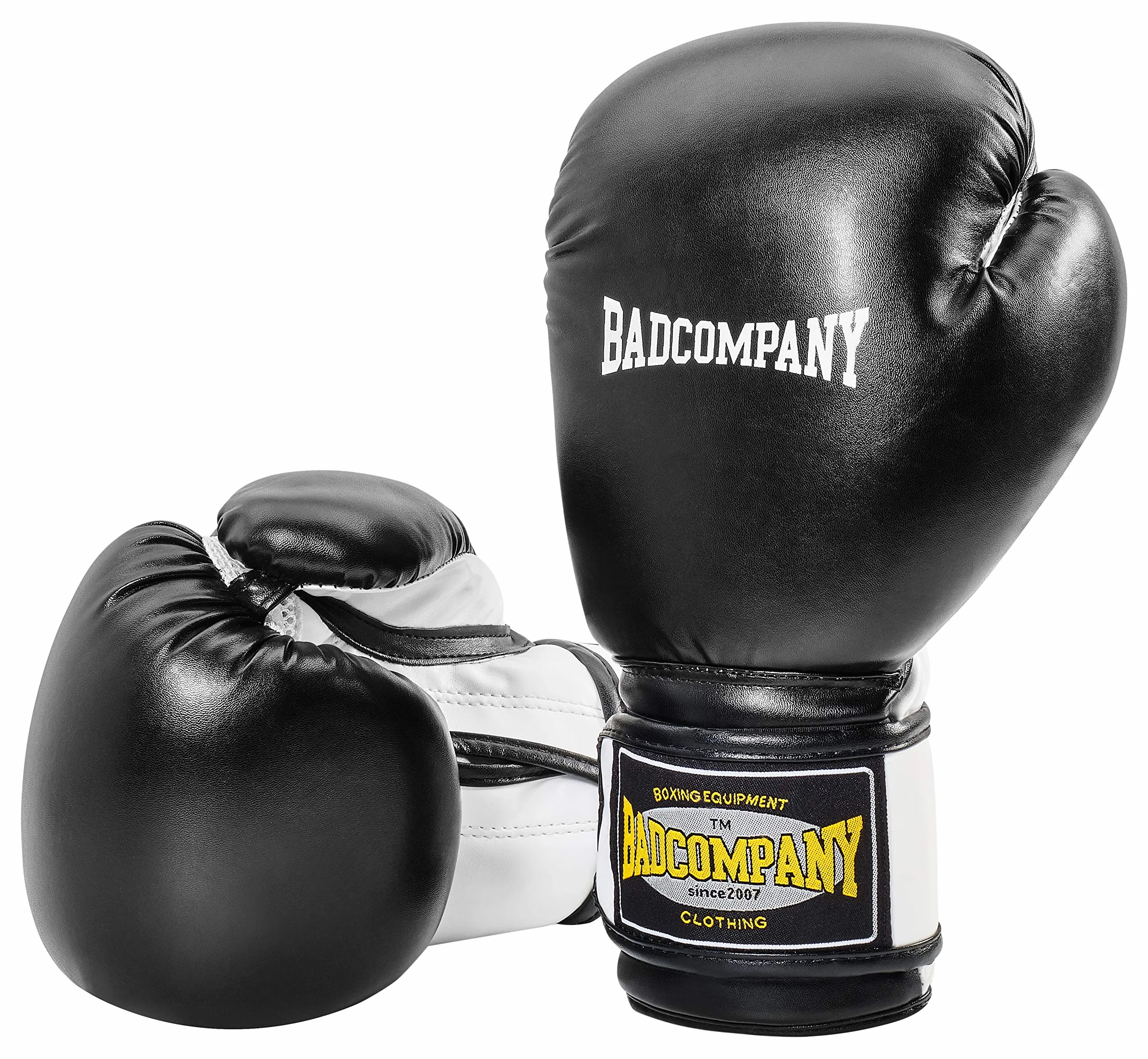 Kit professionnel de boxe avec sac de frappe rembourré en toile 100 X 30 cm, chaîne en acier à quatre points et gants de boxe en polyuréthane "White Tiger"