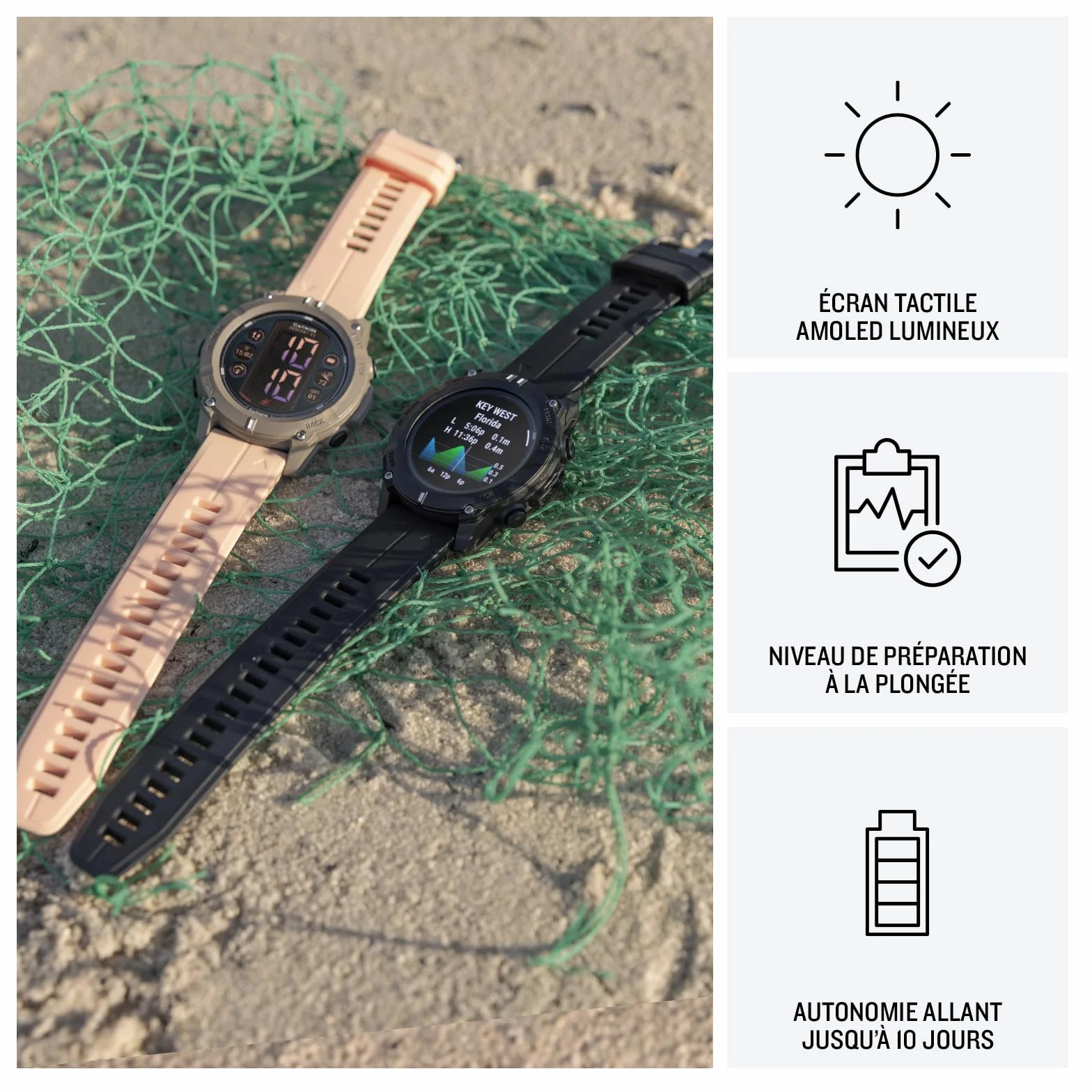 Garmin Descent G2 Montre GPS Connectée Ordinateur de Plongée Noir