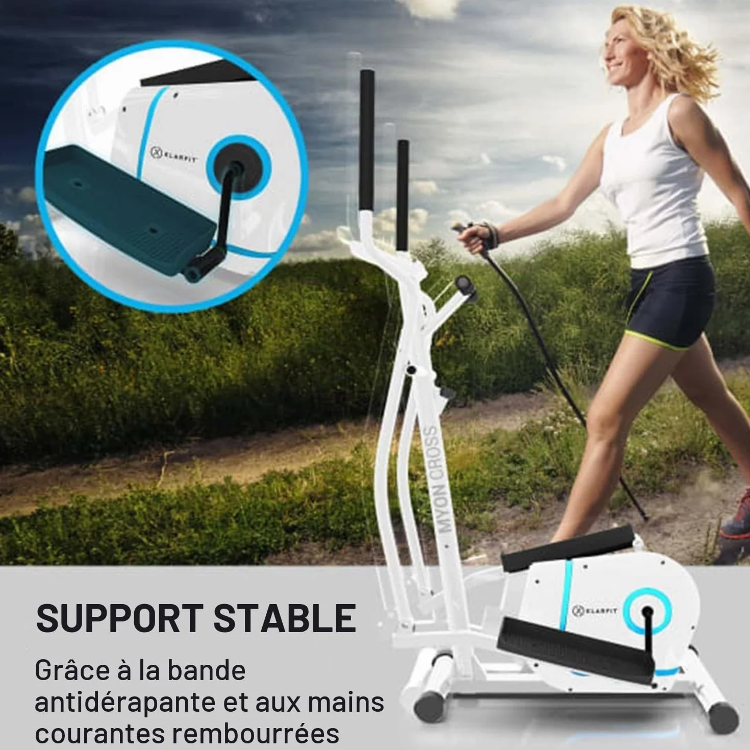 KLAR FIT Myon Cross Vélo elliptique Volant d'inertie