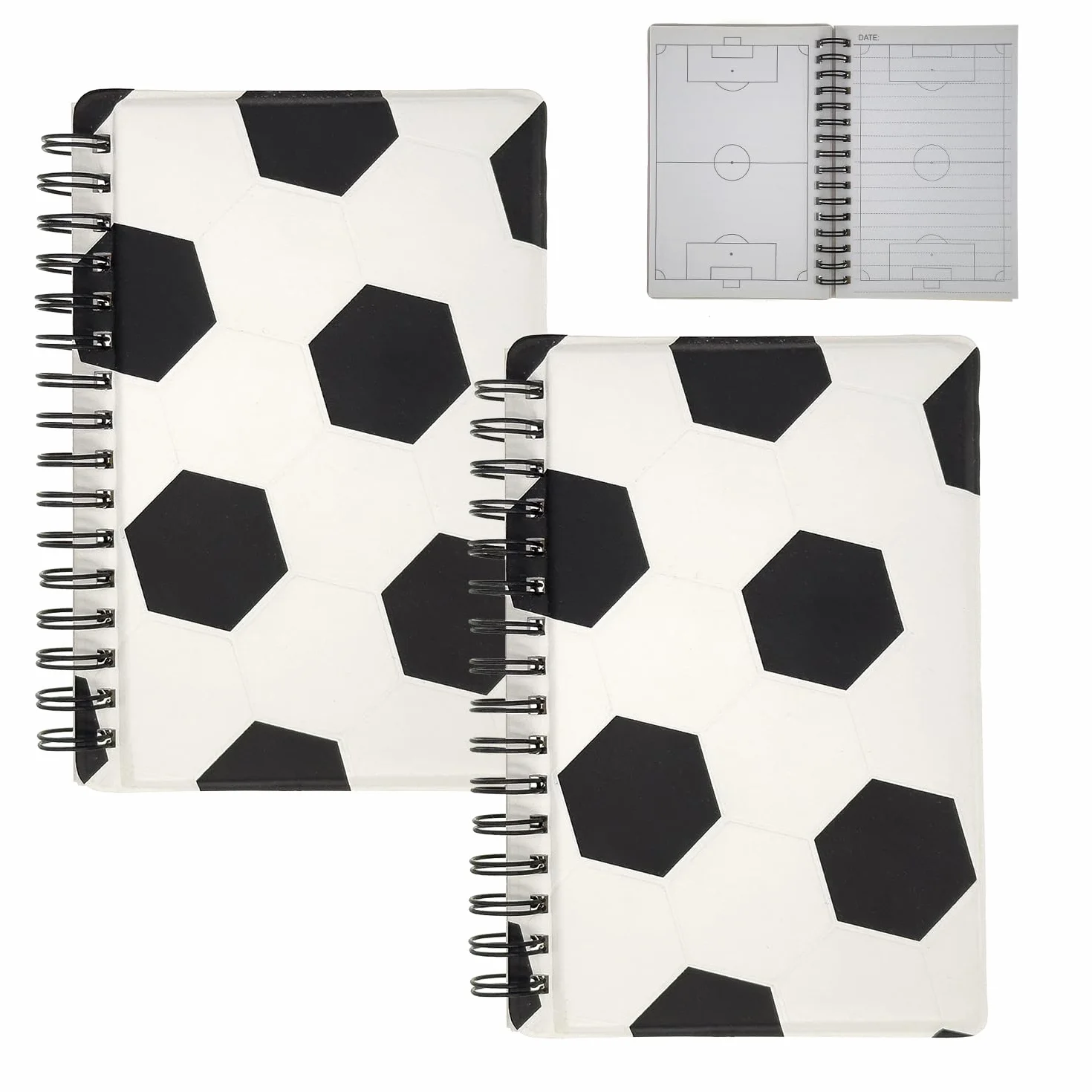 Carnet De Football 2 Pièces A6 100 Pages,Carnet De Notes Football Garçons, Carnet De Coach Football,Cadeau De Football Pour Garçons Fans De Football,Double Face Football Jour De Match Cahier Tactique