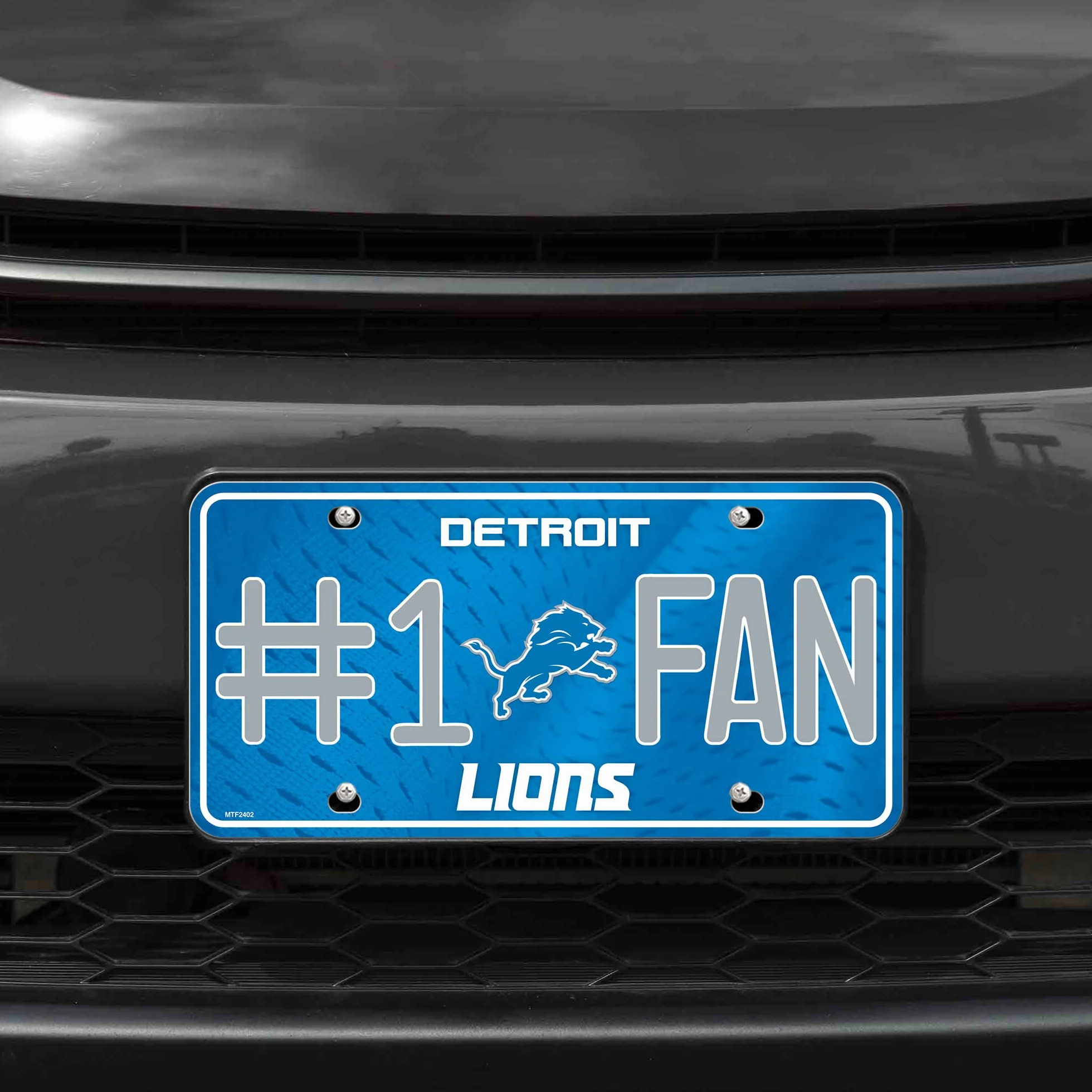 Rico Industries NFL Detroit Lions #1 Fan Metal License Plate Tag