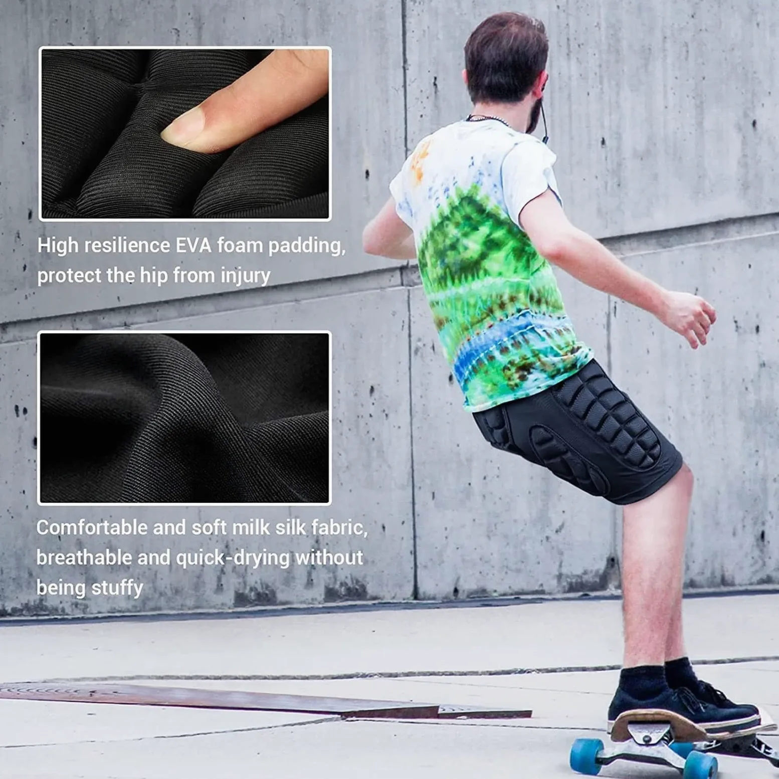 Protection Hanche Short Rembourré 3D Respirant Léger Équipement De Protection for Ski Skate Snowboard Patinage Ski Cyclisme