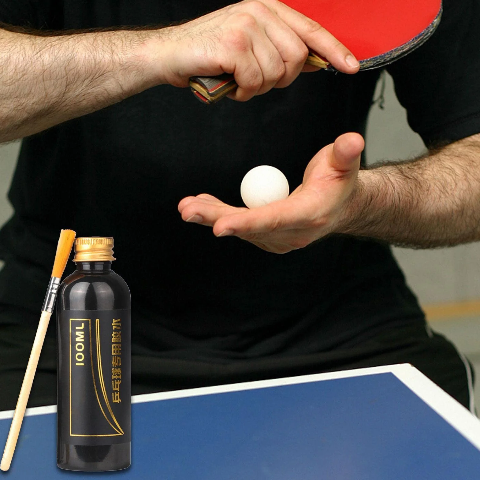 Colle PingPang pour table 100 ml Speed Liquid Super avec pinceau spécial caoutchouc raquette pingpong