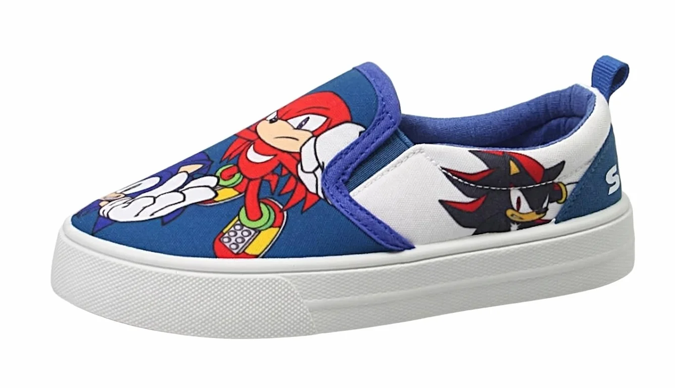 Sonic The Hedgehog Baskets à enfiler enfants filles garçons officielle Canvas Chaussures légères confortables Plimsolls