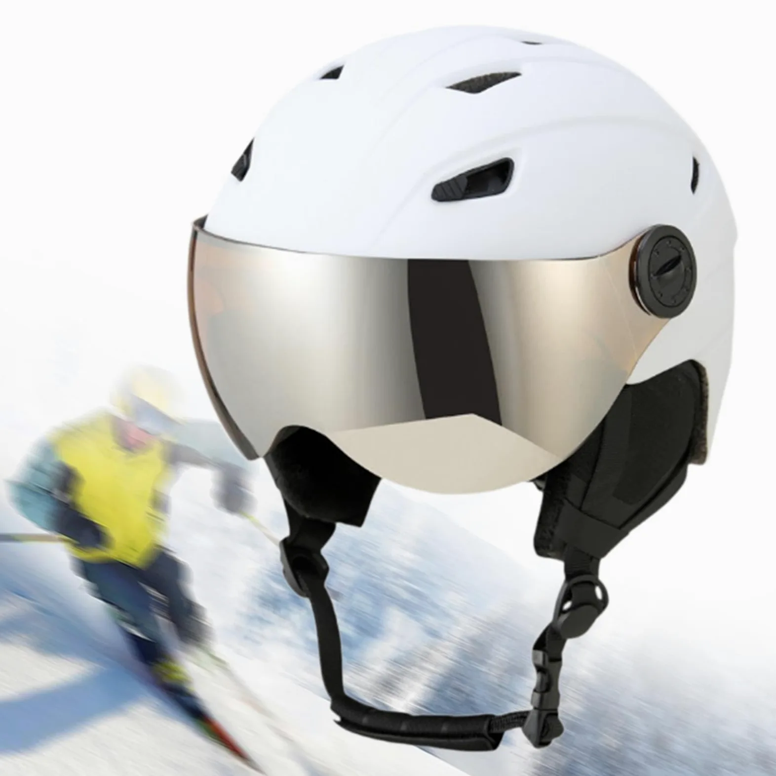 Casque de Ski avec Visière Intégrée pour Homme et Femme pour Le Snowboard