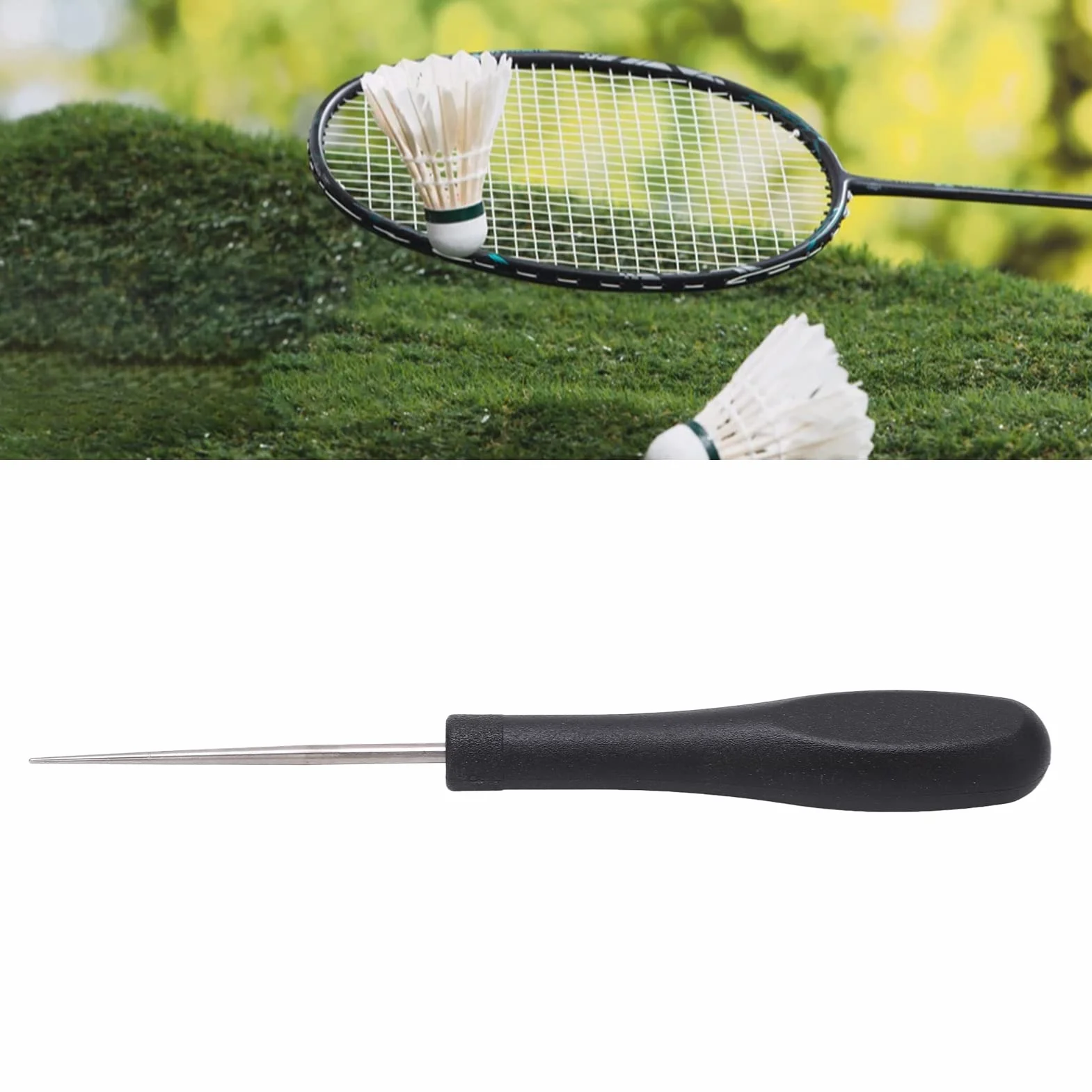 Poinçon De Cordage De Raquette En Acier Conique Pour Badminton Et Tennis Avec Poignée ABS