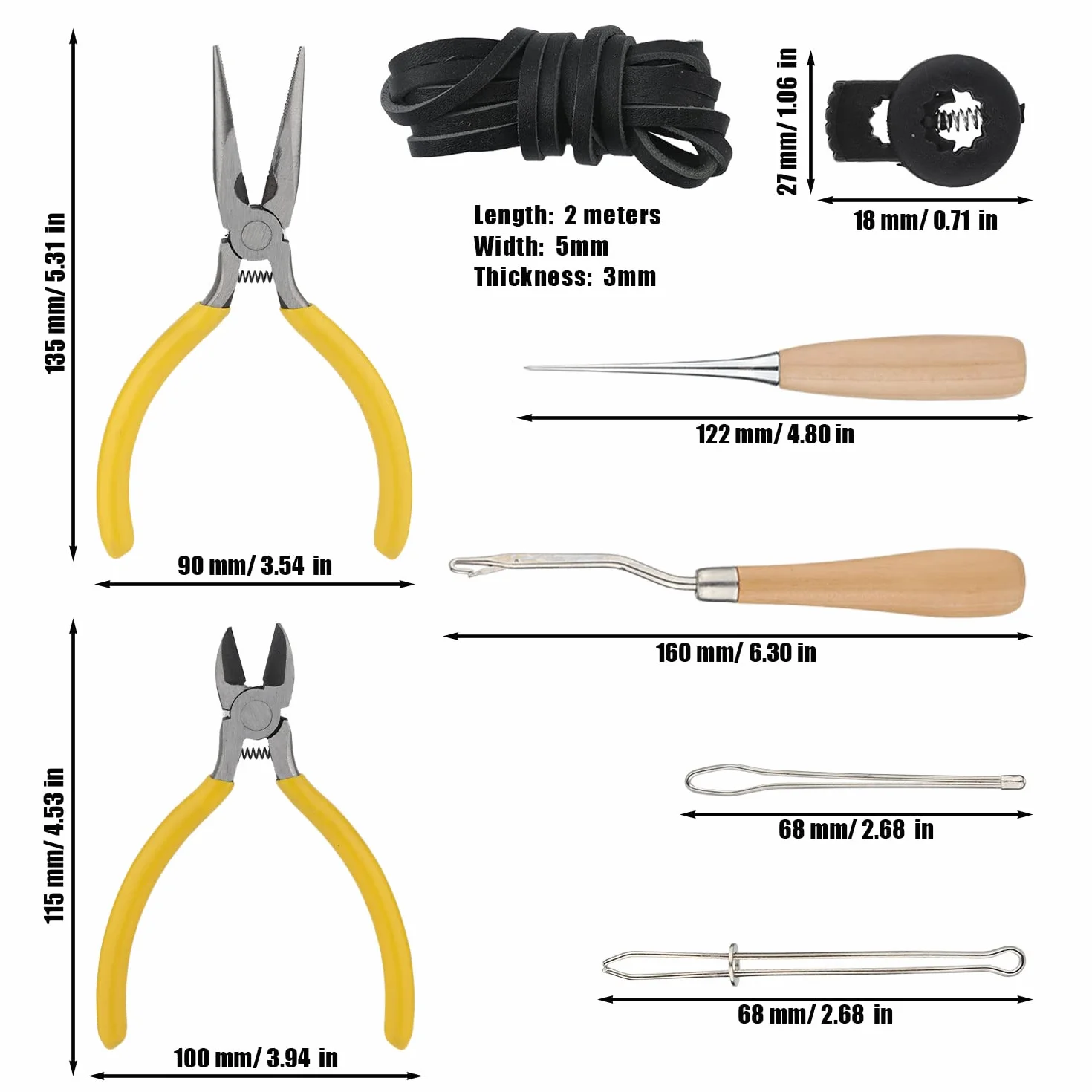 Kit de Réparation de Gant de Baseball 12pcs, Dentelle Cordon pour Gants Softball avec Enfileur et Verrous
