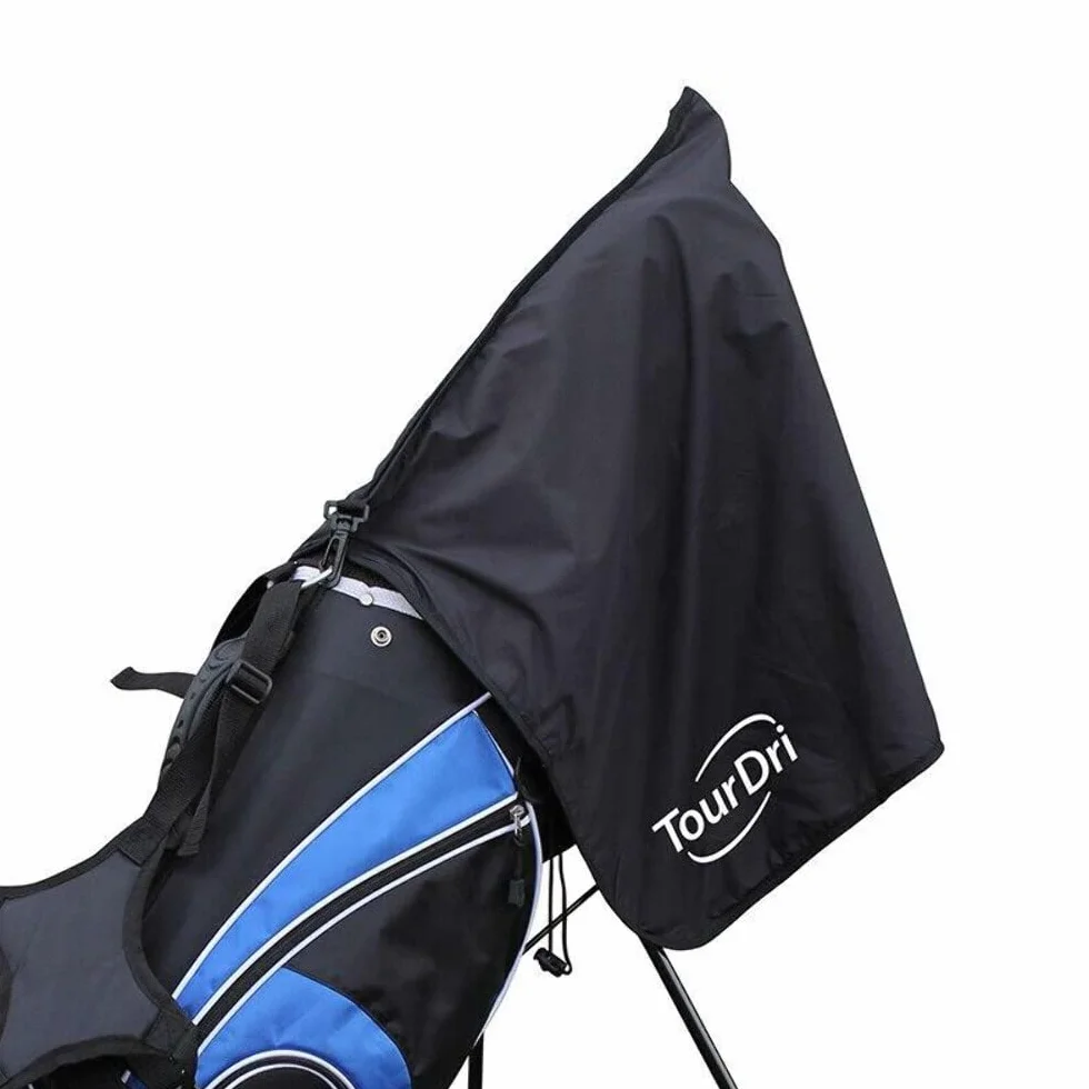 Masters Golf 2016 TourDri 2-In-1 Waterproof Bag Hood & Golf Towel Black