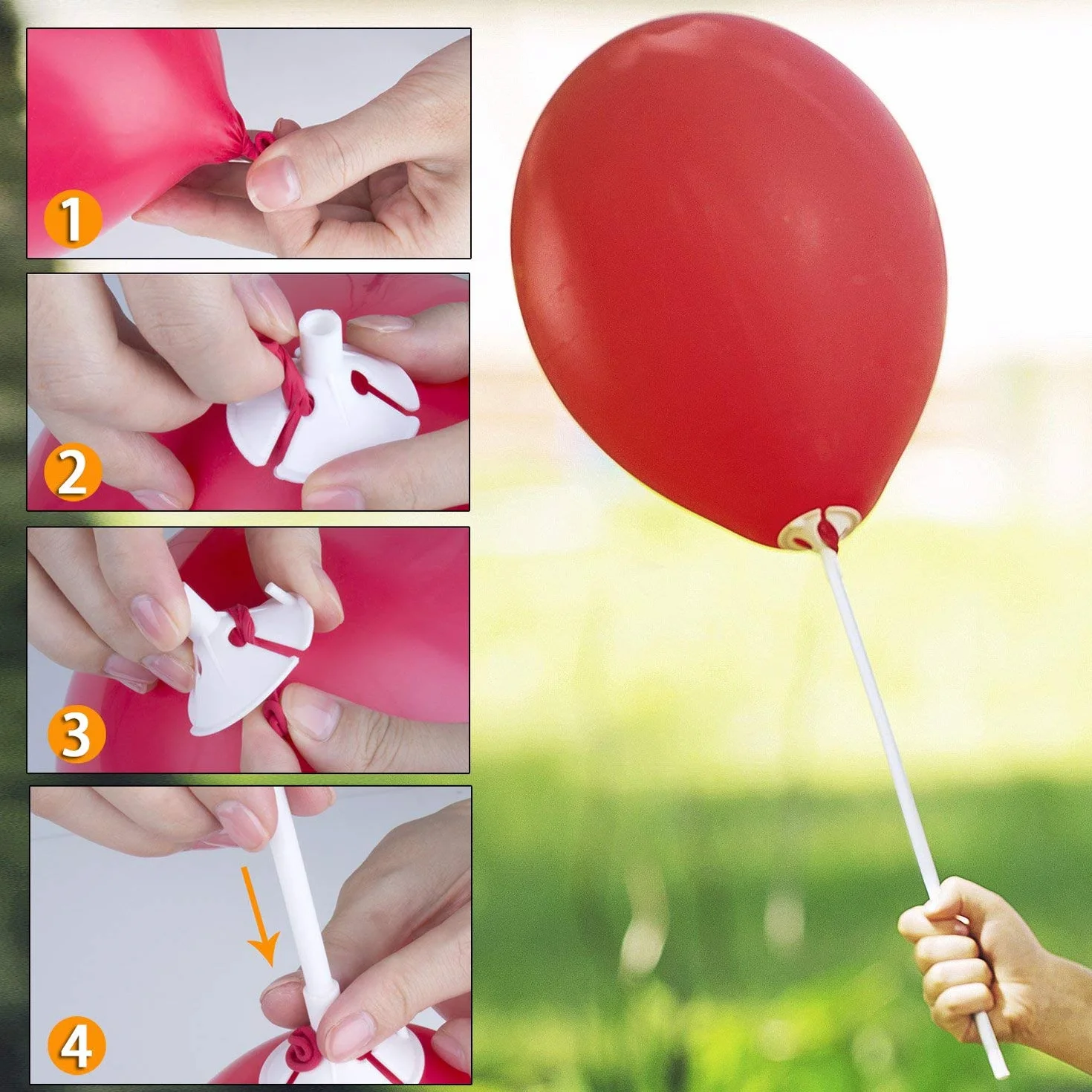 Ballon Tige 100 Pièces 40cm Décoration Anniversaire Mariage Fête