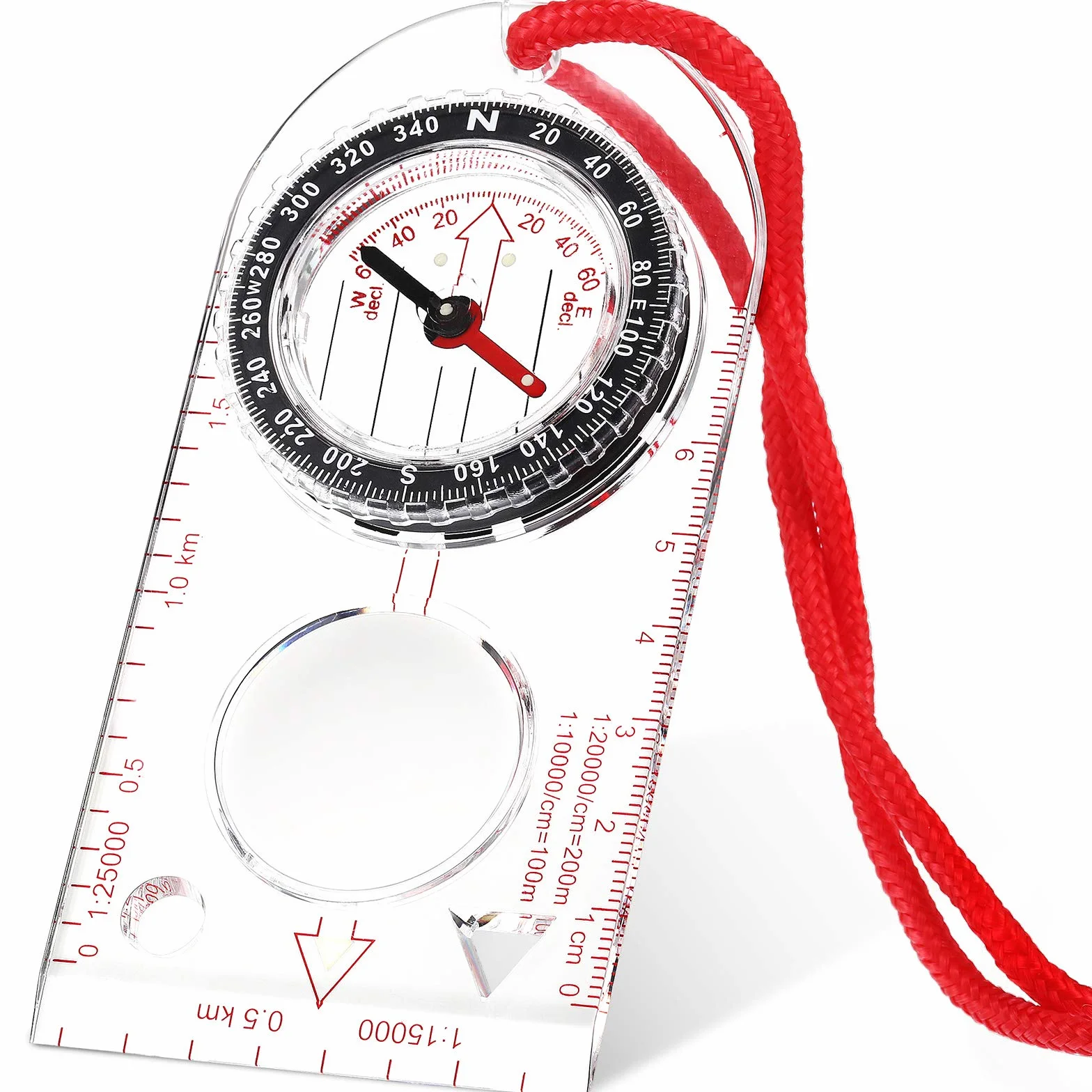 Boussole de Navigation avec Déclinaison Réglable pour Randonnée et Survie