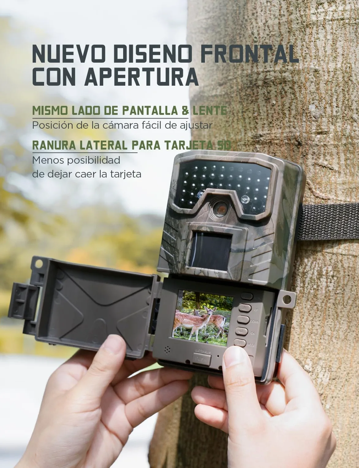 CEYOMUR Camera de Chasse, 4K 30fps Caméra de Chasse avec Vision Nocturne Infrarouge Étanche IP66 et Activée par Le Mouvement Piege Photographique pour la Surveillance de la Faune