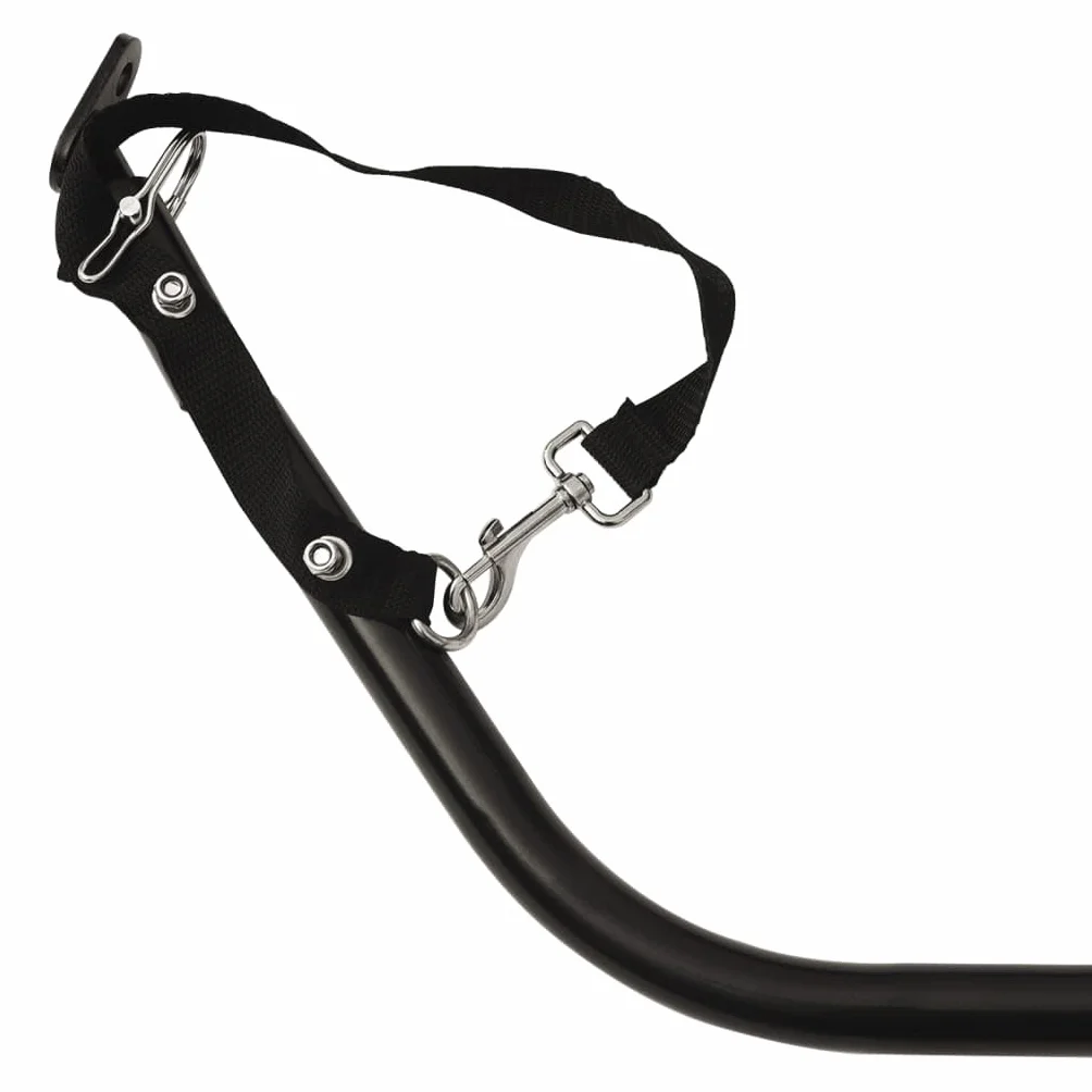 Générique Remorque de vélo Noir 126x63x34 cm Fer,Remorques de vélo,5.8KG-94205