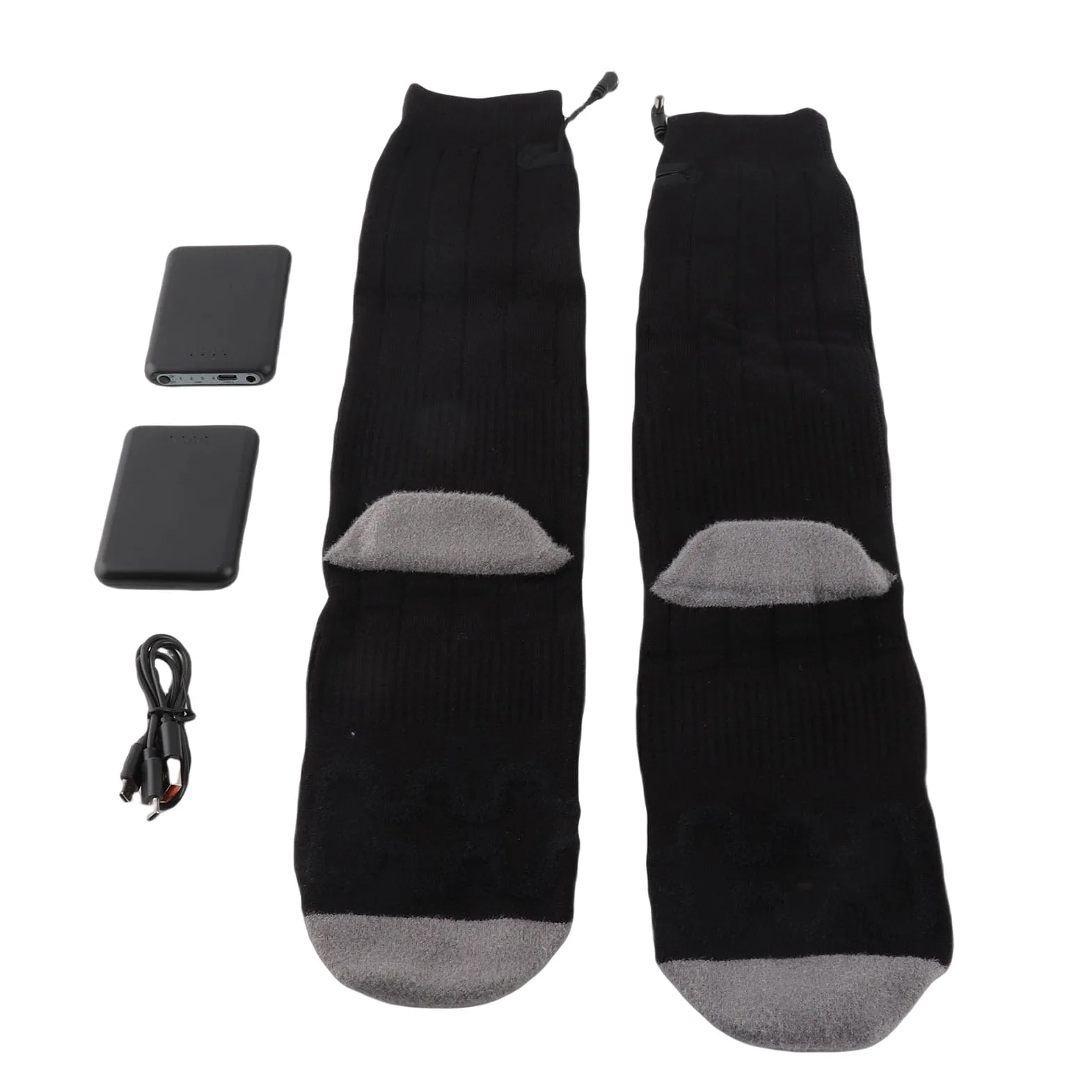KIMISS Chaussettes Chauffantes électriques Rechargeables pour Hommes et Femmes – Chauffe-Pieds Double Face Lavables par USB avec Contrôle de la Température, Idéaux pour Les Activités Hivernales
