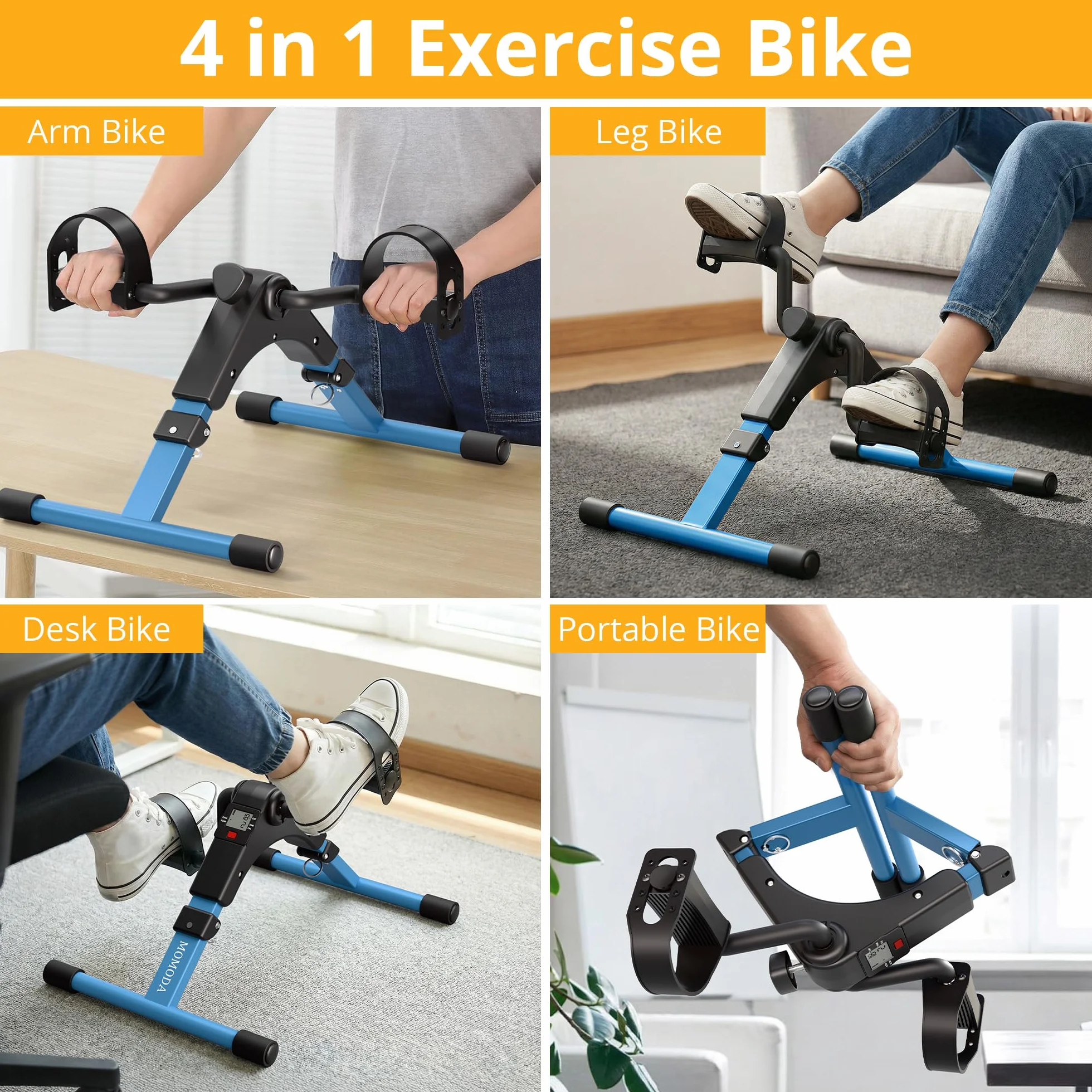 Mini Velo D Appartement Pedalier pour Bras et Jambes avec Moniteur LCD
