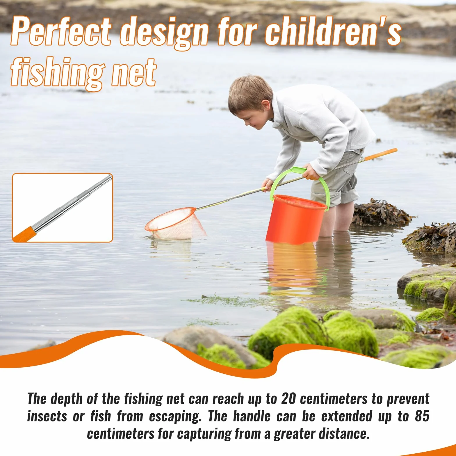 4 Pièces Filet À Papillon Enfant,Filets Télescopiques À Papillons Seaux Pliables Filet Papillon Epuisette Peche Enfant Enfants Filet Pêche Extensible Insectes Filets pour Catching Insects Fishing Play