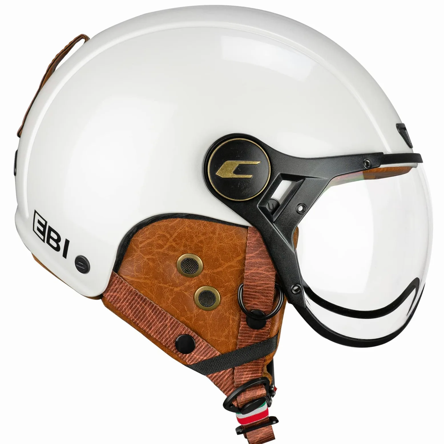 CGM EBI Casque de Ski Unisexe Adulte, Blanc nacré, XXL (61 cm)