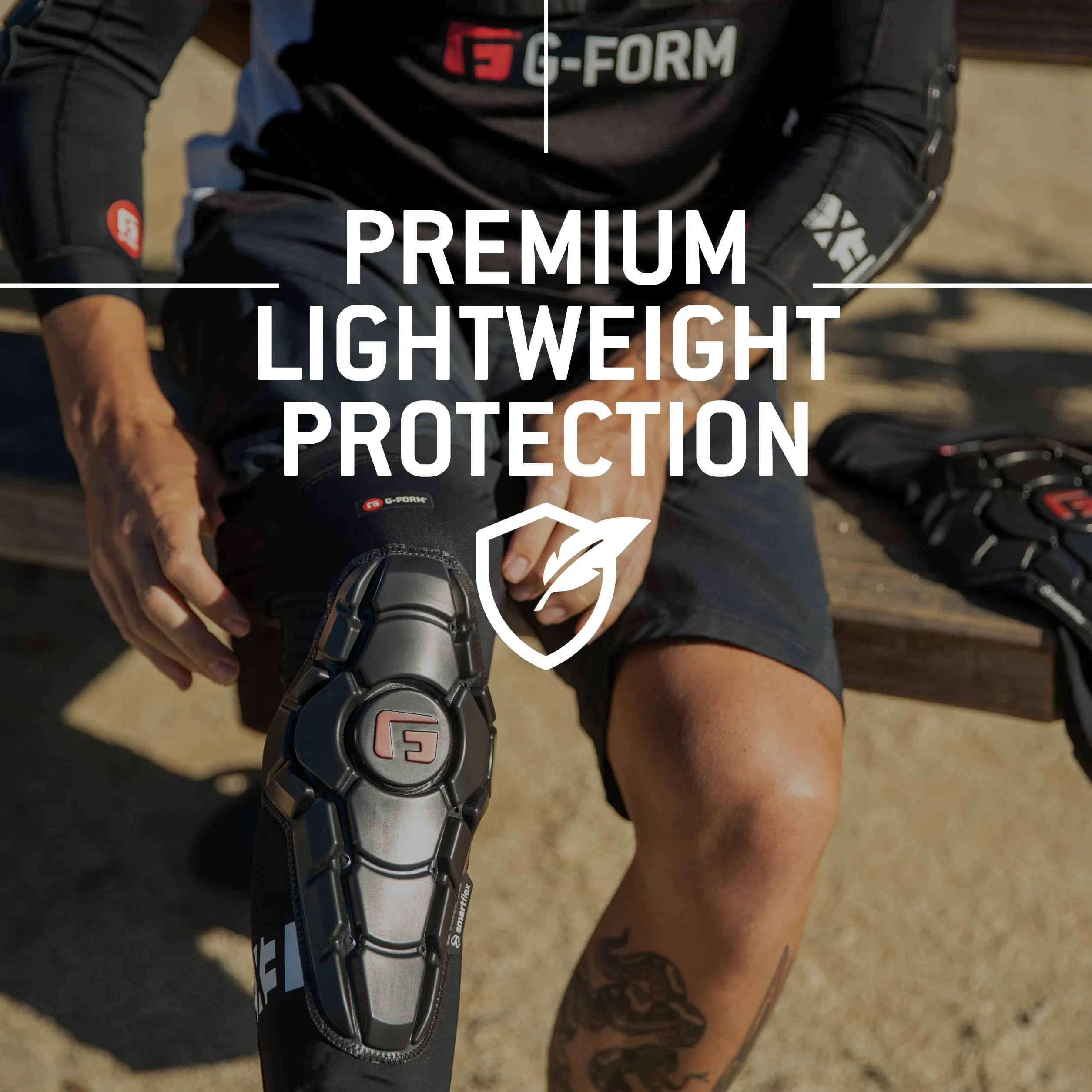 G-Form Pro-X3 Mountain Bike Knee Guards Camo/Titanium Adulte X-Petit