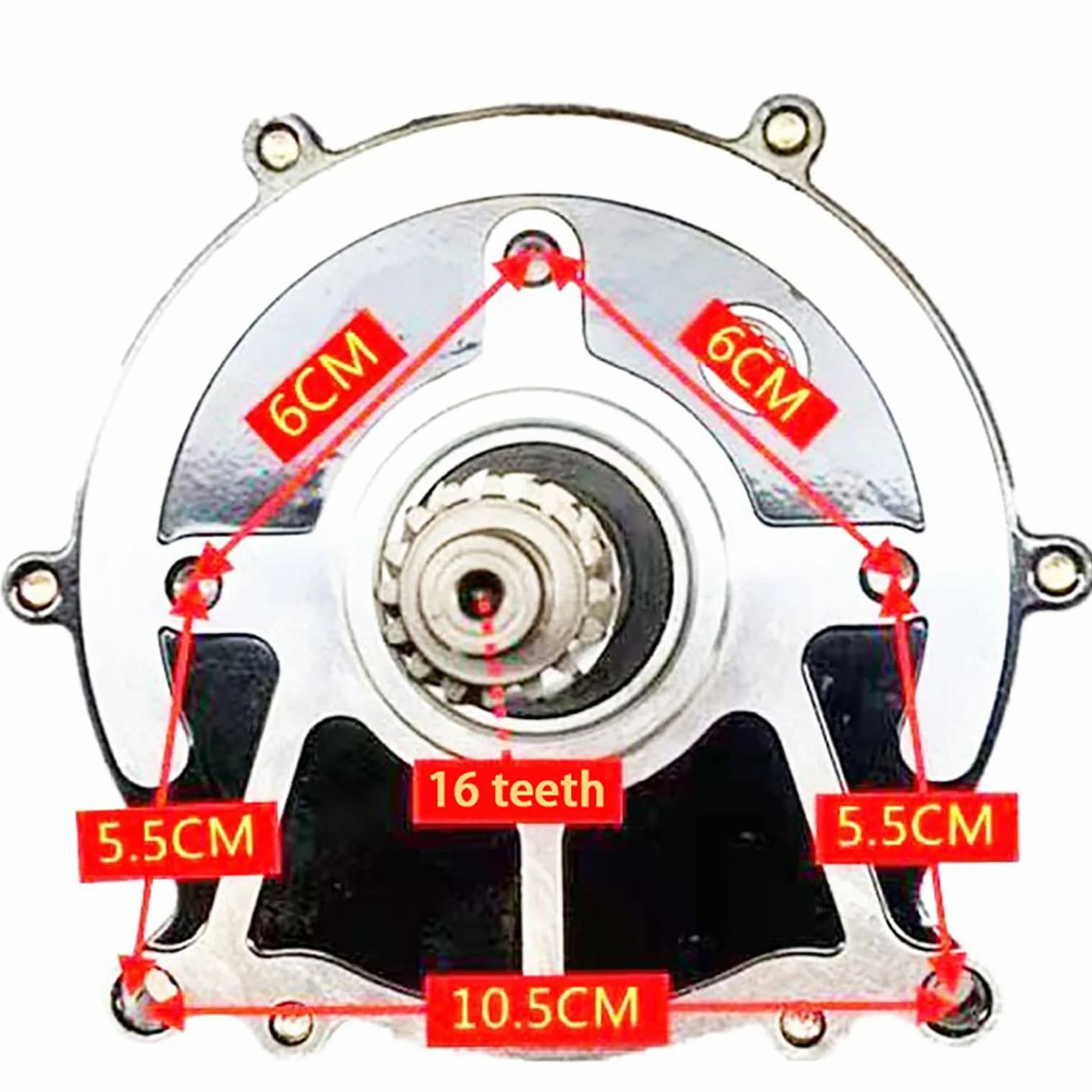 Moteur sans Balais 500W-1800W 48V 60V 72V Tricycle électrique 3300RPM 5 Trous 16 Dents