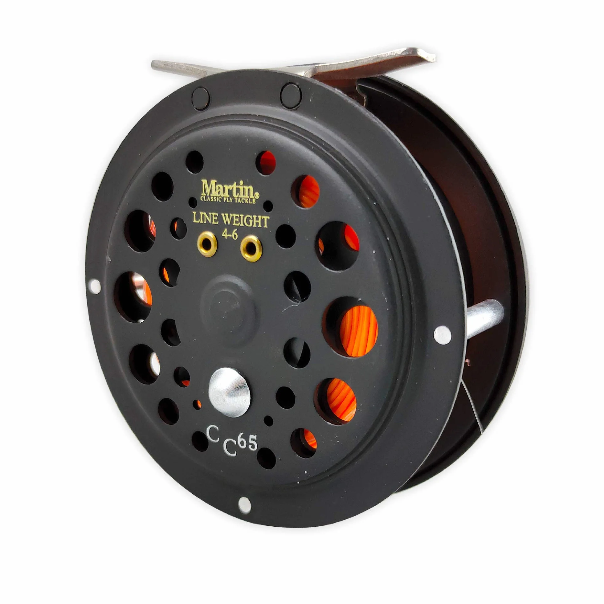 Martin Caddis Creek Fliegenfischrolle, verstärkte Aluminiumspule mit Druckknopf-Entriegelung