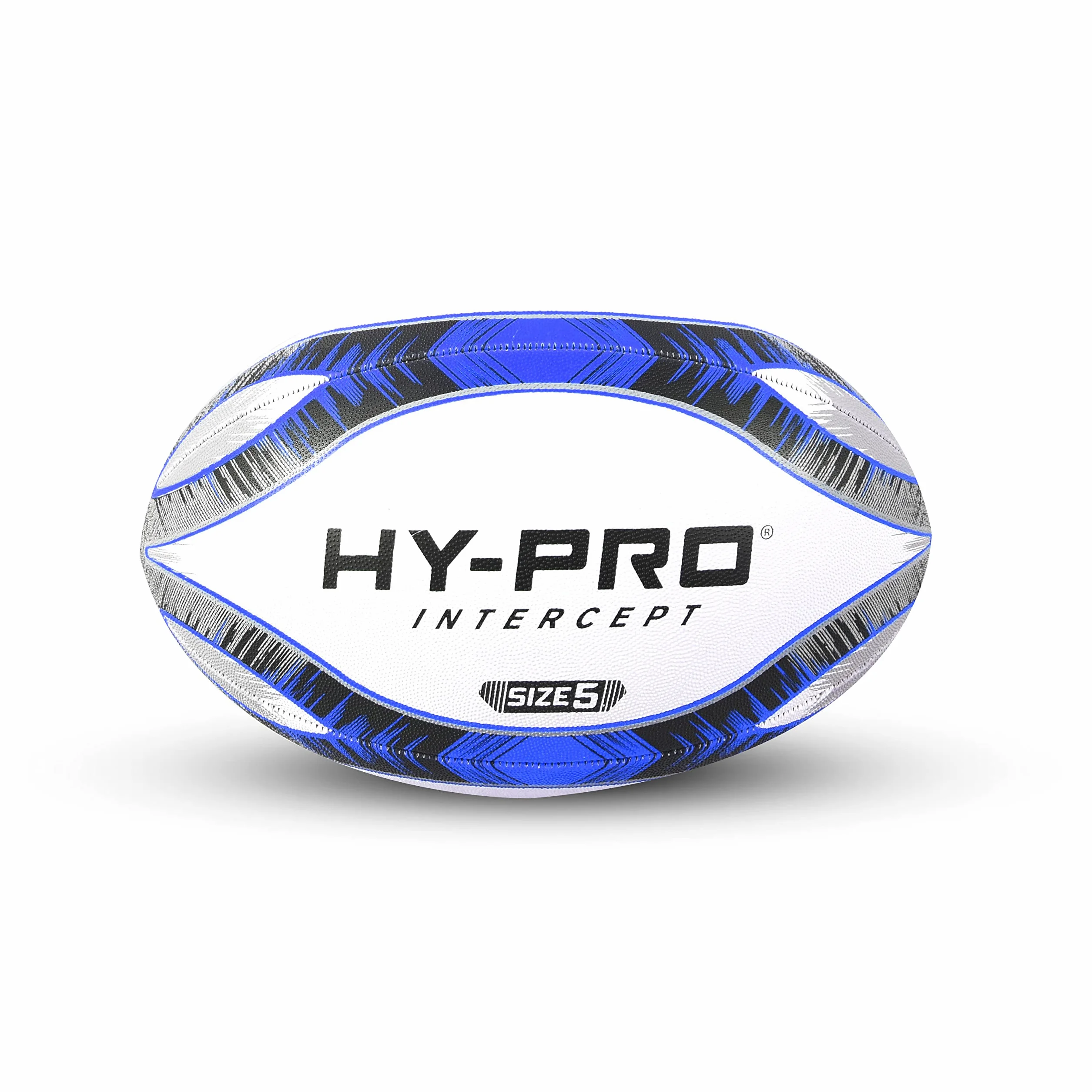 Hy-Pro Intercept Ballon de Rugby Taille 5 Caoutchouc Surface à Picots Entraînement Durable