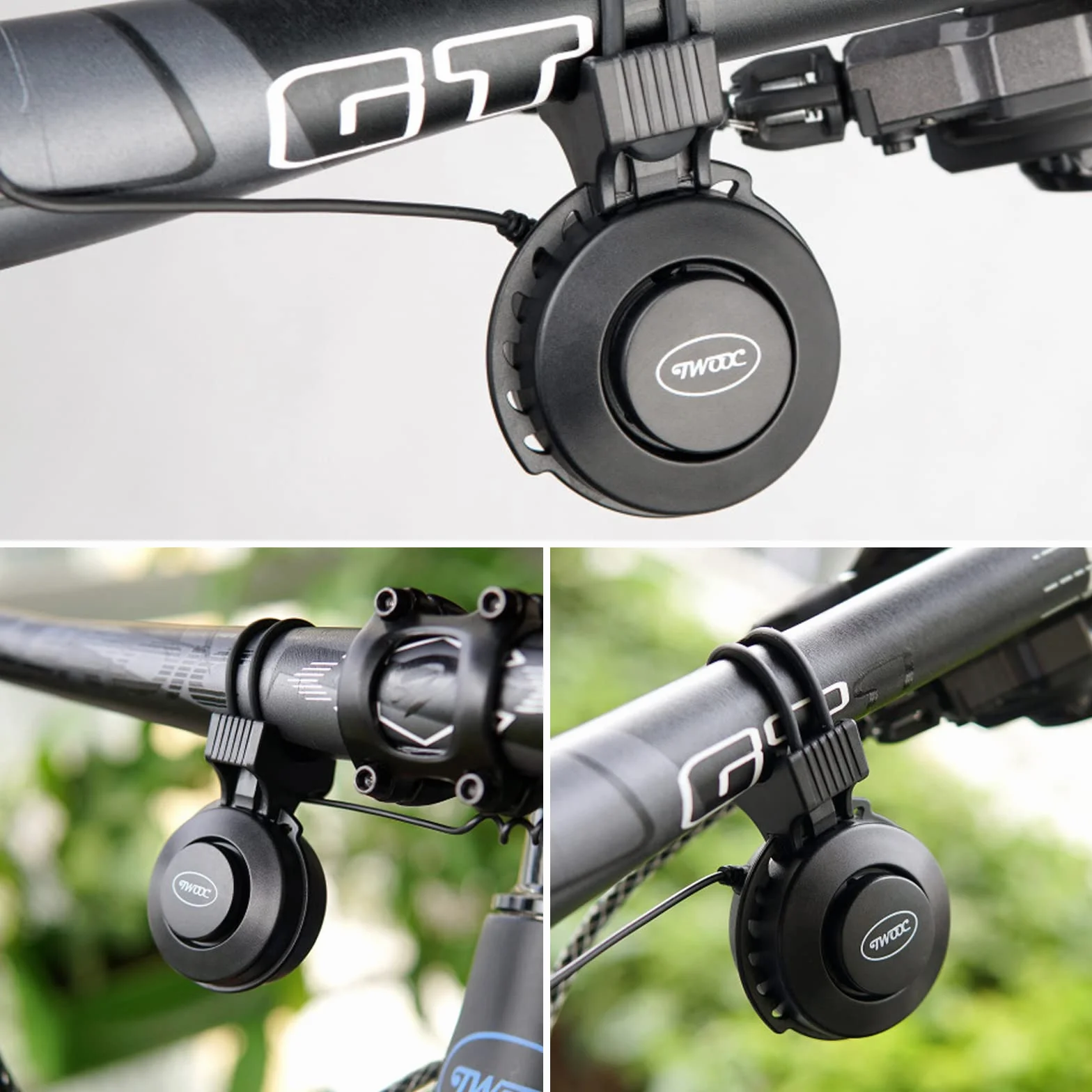 Sonnette Vélo Électrique 100dB Réglable USB Rechargeable Étanche 4 Modes VTT