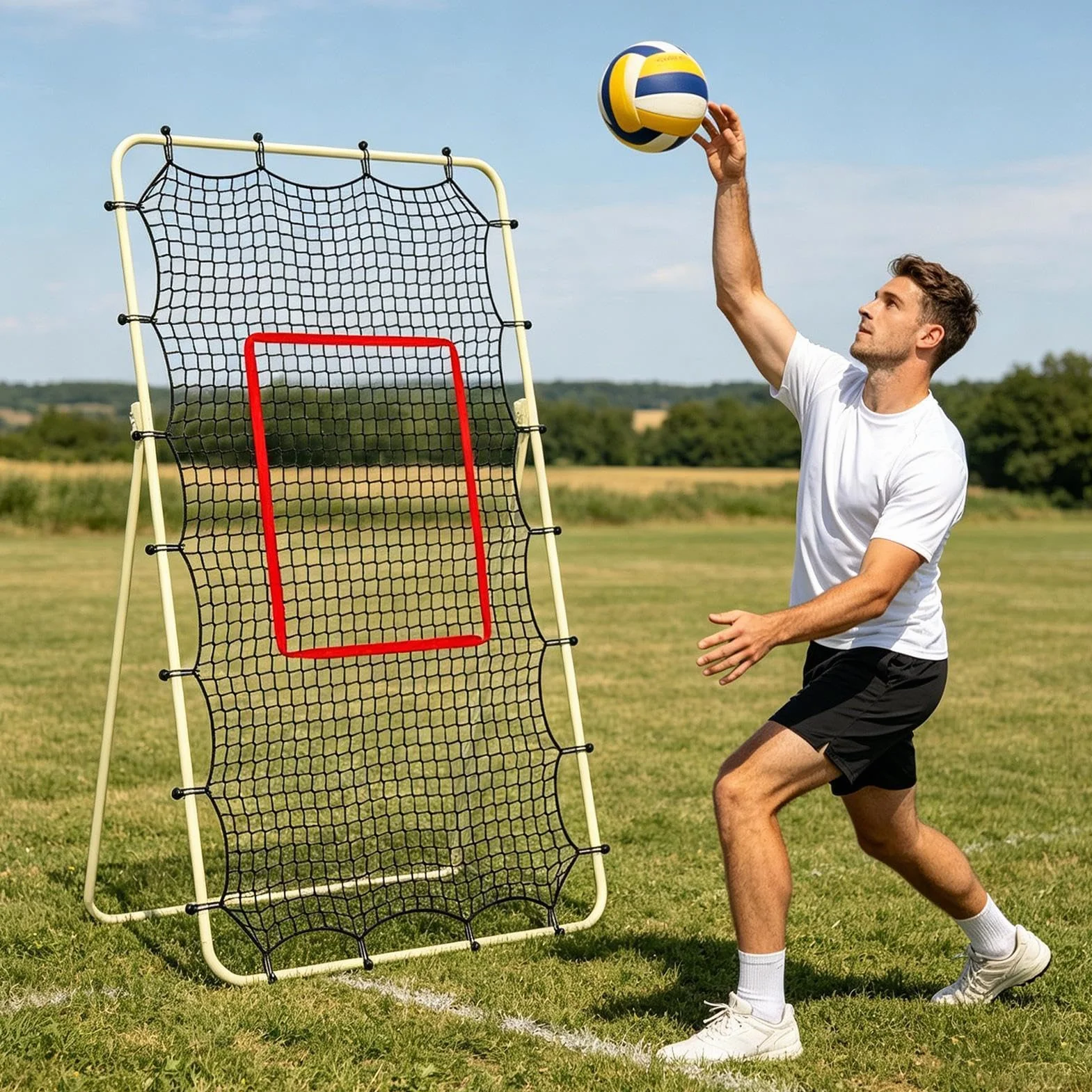 Filet de volleyball 2,1 x 1,2 m avec accessoires portable entraînement extérieur