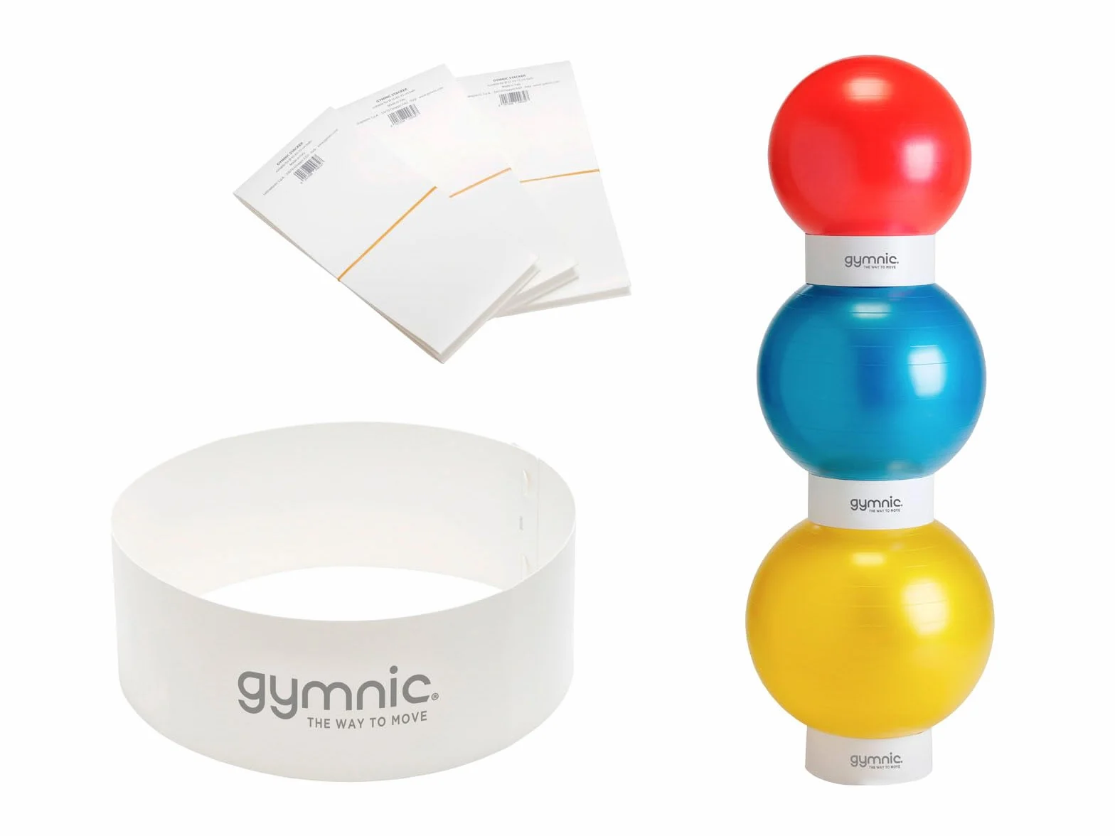 GYMNIC Stacker Anneau Pliable Plastique Rigide pour Ballons Fitness Ø 55-75 cm Support Fitball Gymnastique