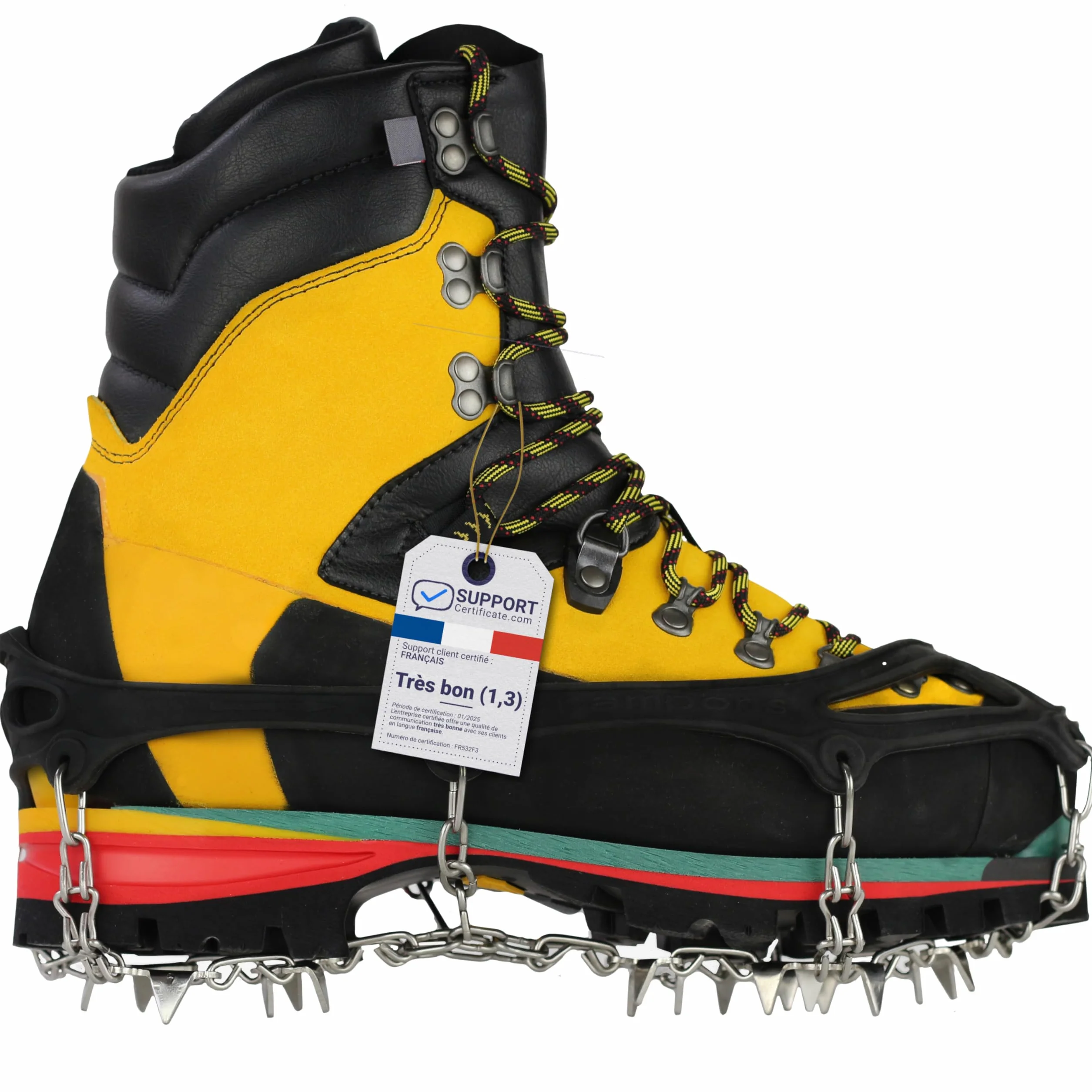 Crampons Neige Glace Chaussures Griffes Acier Sports Plein Air Randonnée Hiver