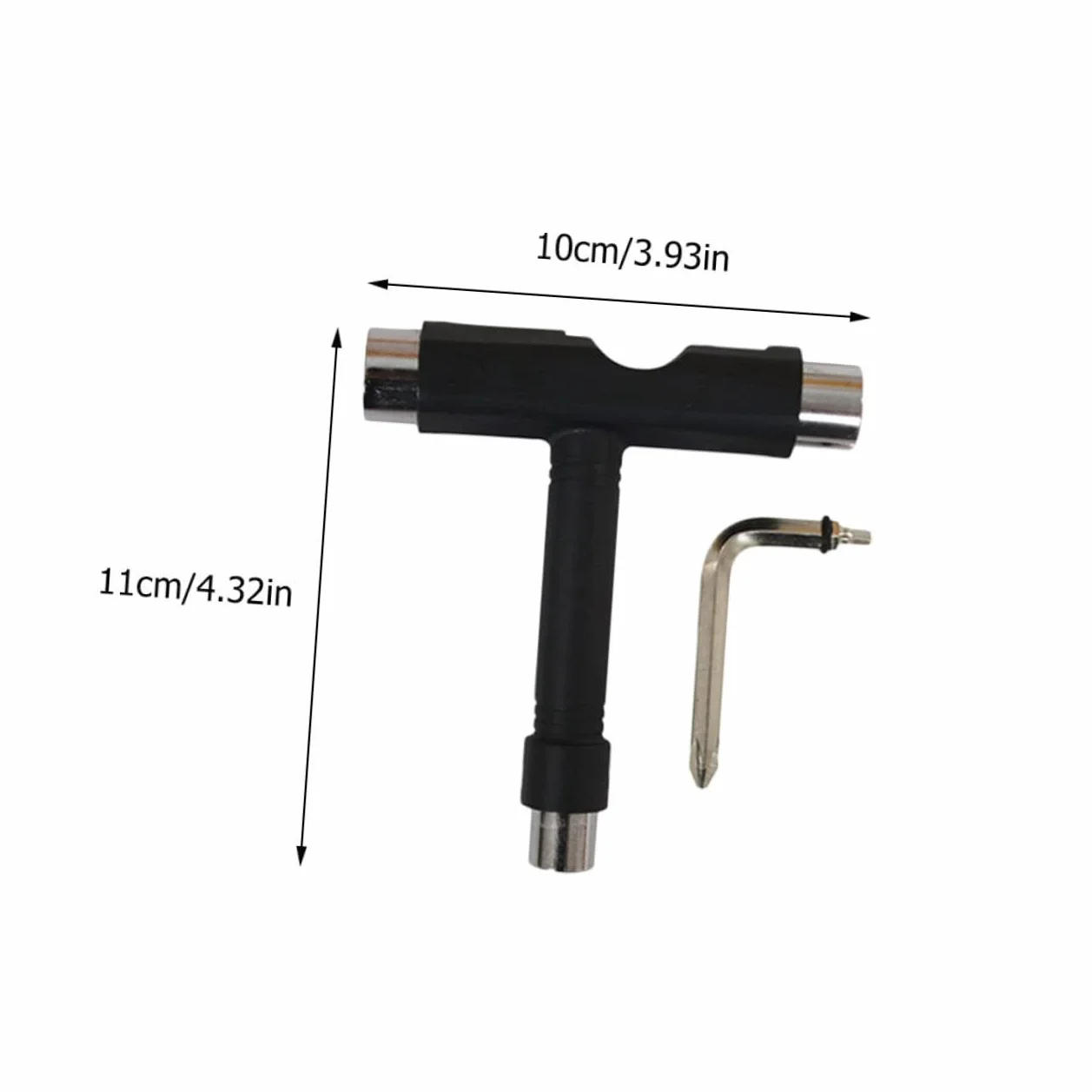 Abaodam 4 Pcs Clé Allen pour Patin Outils de Skate Outil en T Portable Compact Design