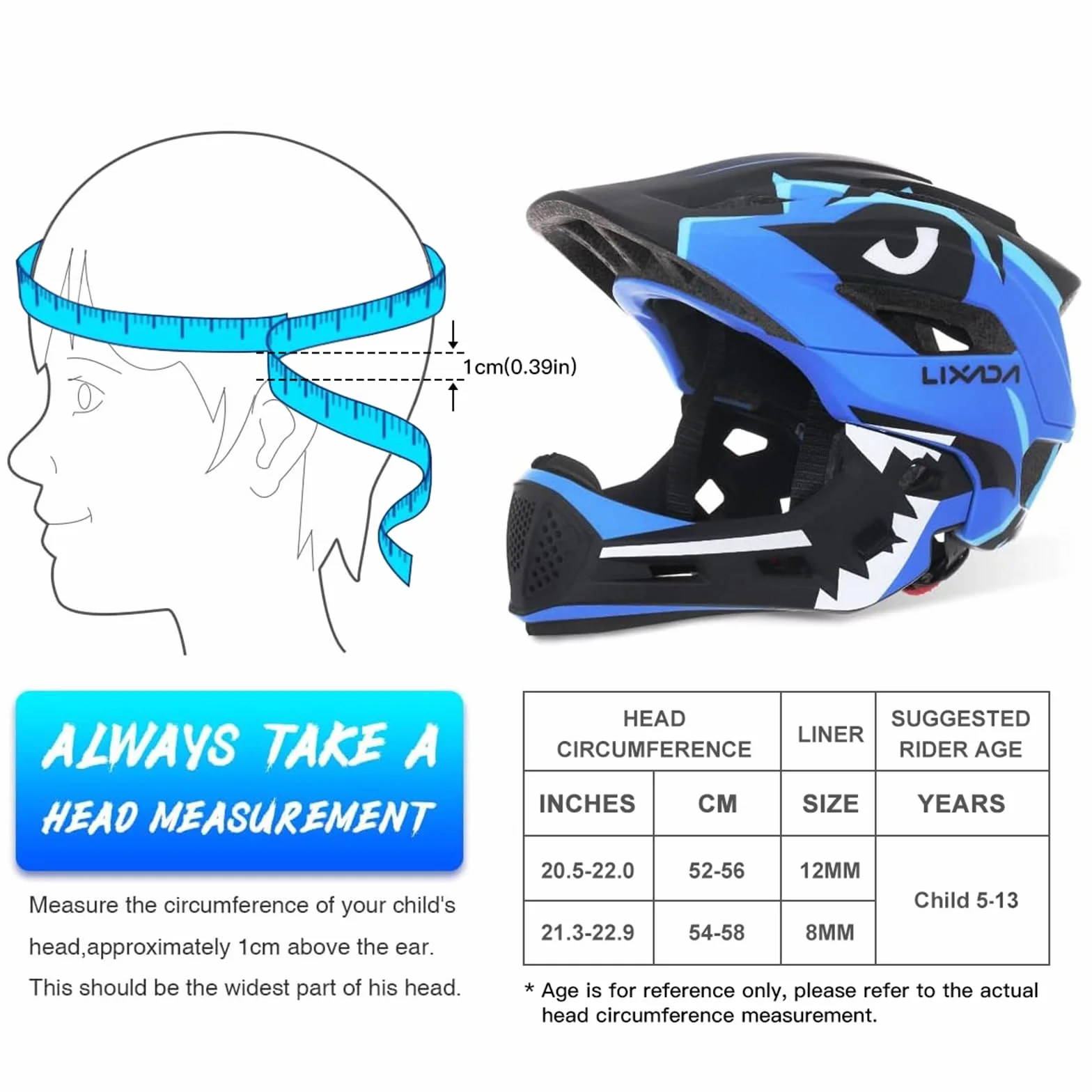 Lixada Casque de vélo pour enfant, casque intégré avec mentonnière amovible, casque de protection pour le cyclisme, le skateboard, le patin à roulettes