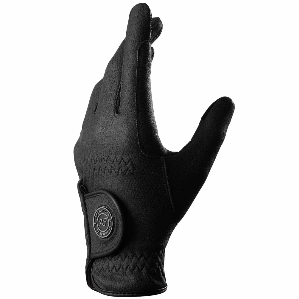 Gants d'équitation en cuir synthétique Motif peau de serpent Gris pour femme