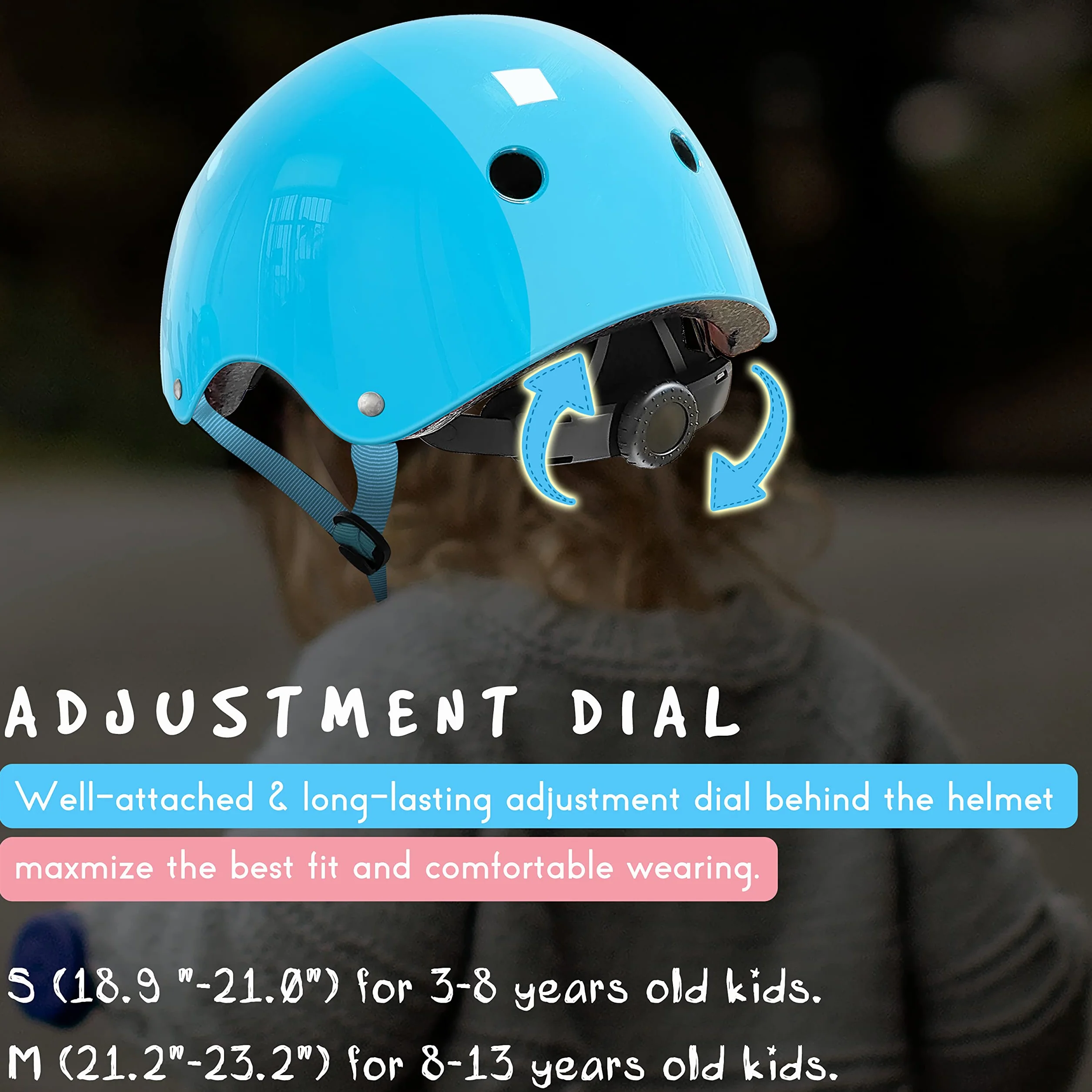 Casque Enfants Réglable Ensemble Protection 7 en 1 pour Skateboard Vélo Trottinette