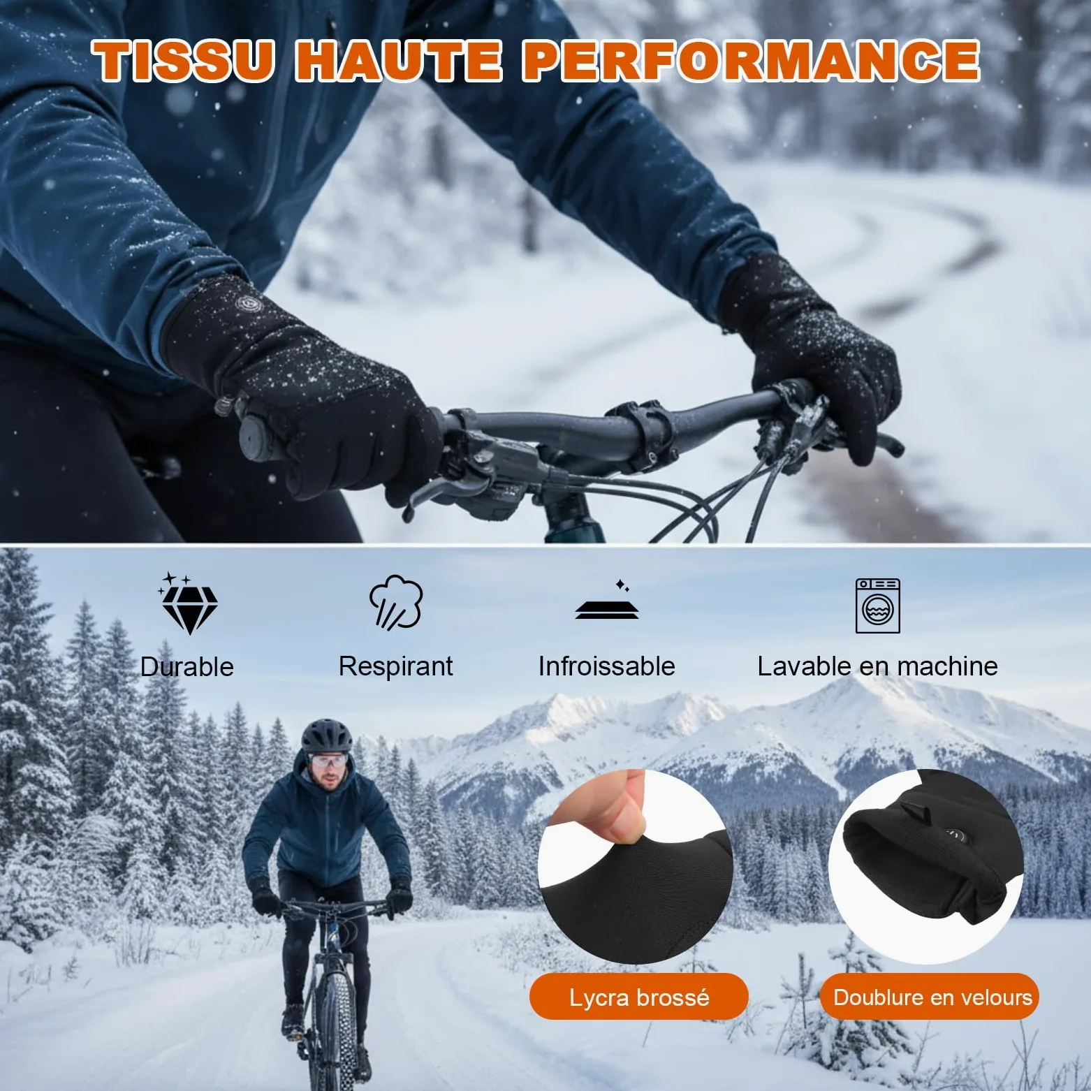 sous-Gants Chauffants Fins pour Hommes et Femmes Rechargeables, Batterie 7,4 V à Chauffage Rapide, 3 Modes de Chaleur (40-65 ℃) et Écran Tactile pour Travail en Extérieur, Sports d'hiver