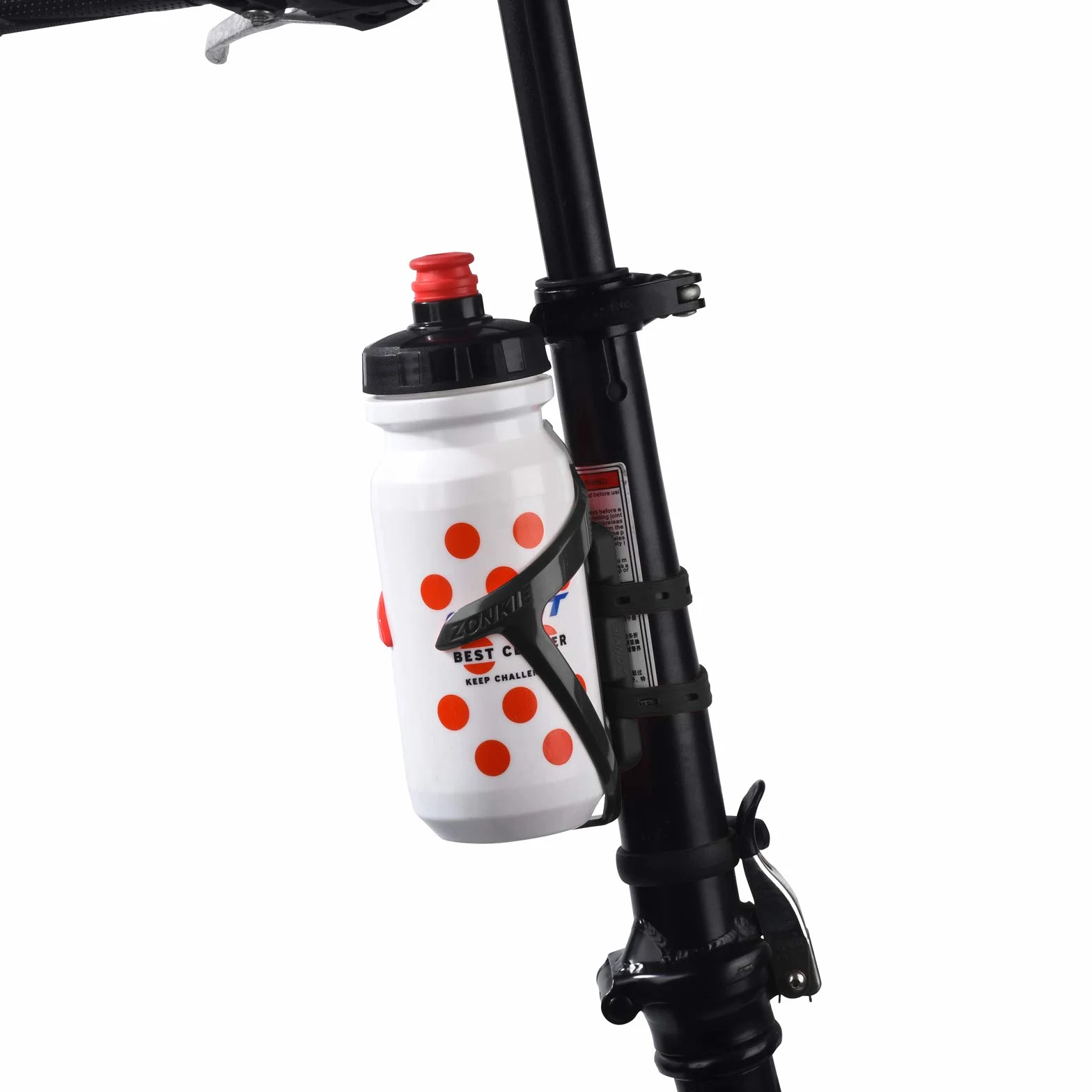 Porte-Bouteille de vélo en Plastique avec Base de Montage Noir